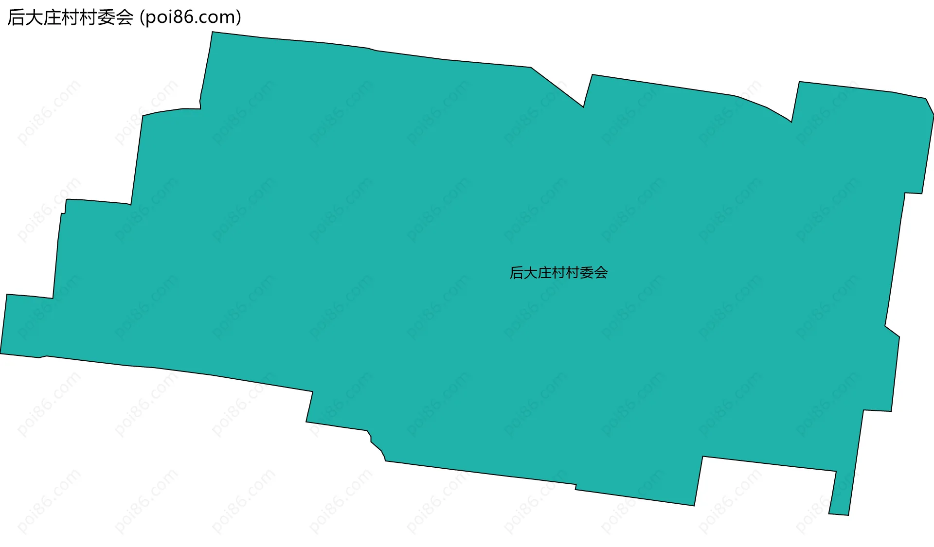 后大庄村村委会边界地图