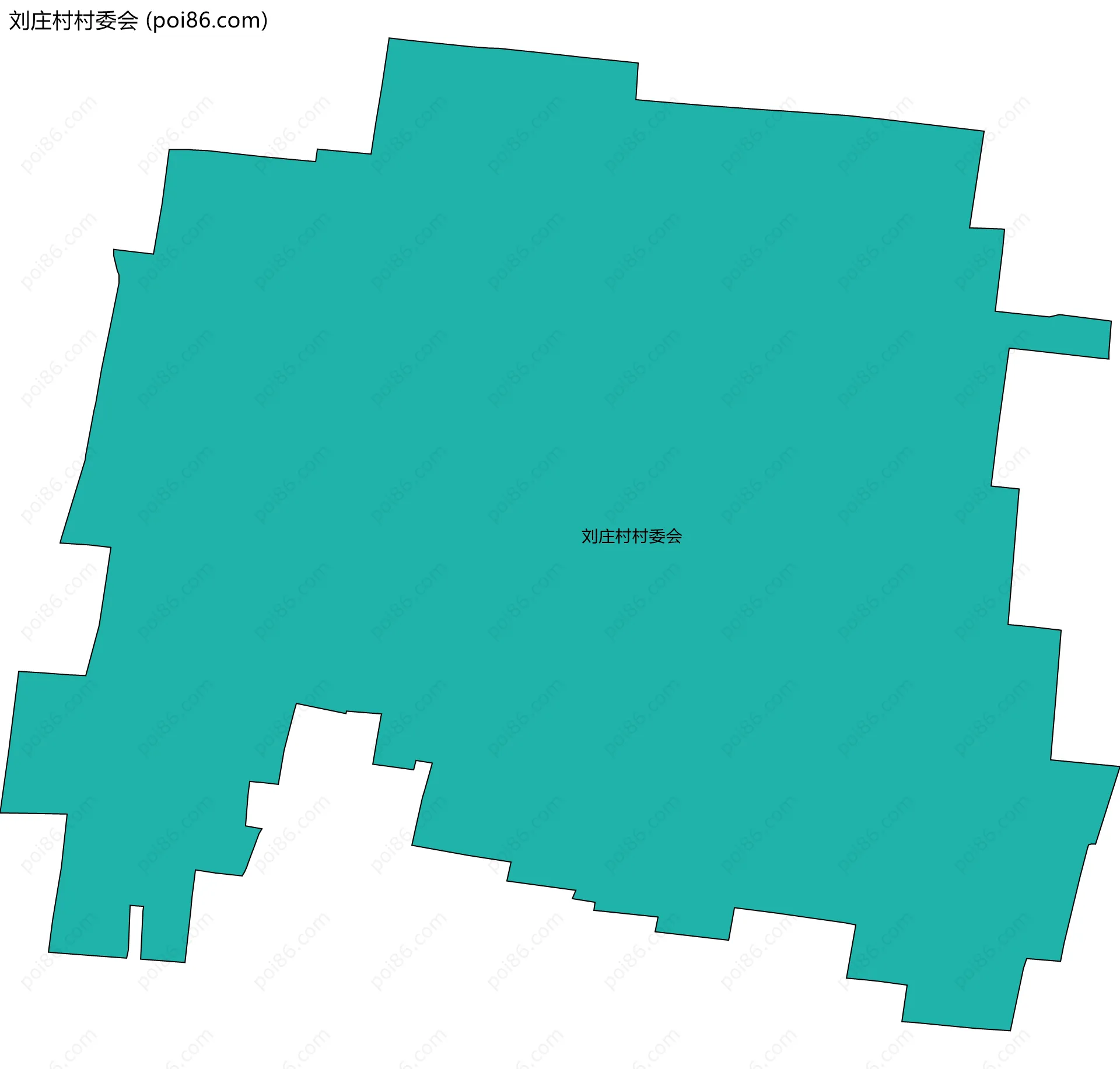 刘庄村村委会边界地图