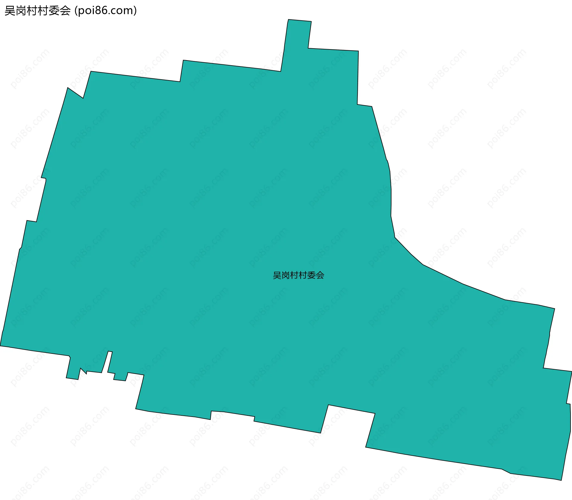 吴岗村村委会边界地图