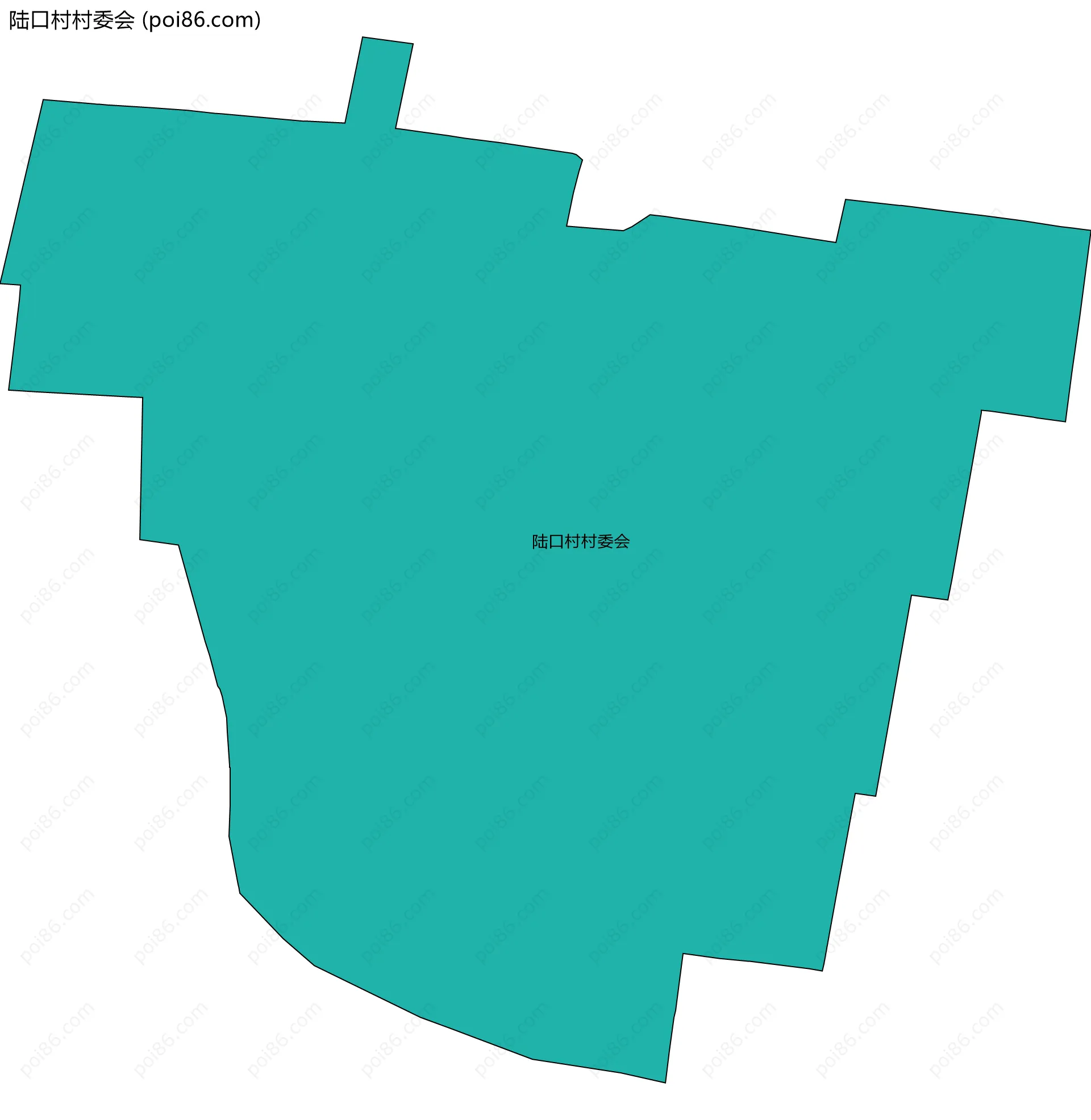 陆口村村委会边界地图
