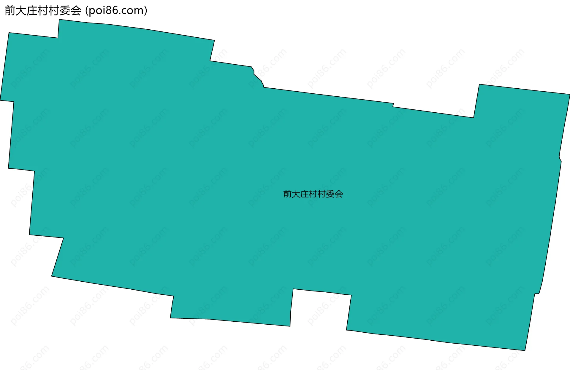 前大庄村村委会边界地图