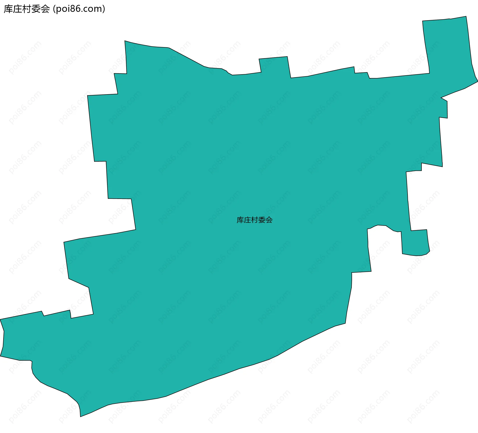 库庄村委会边界地图