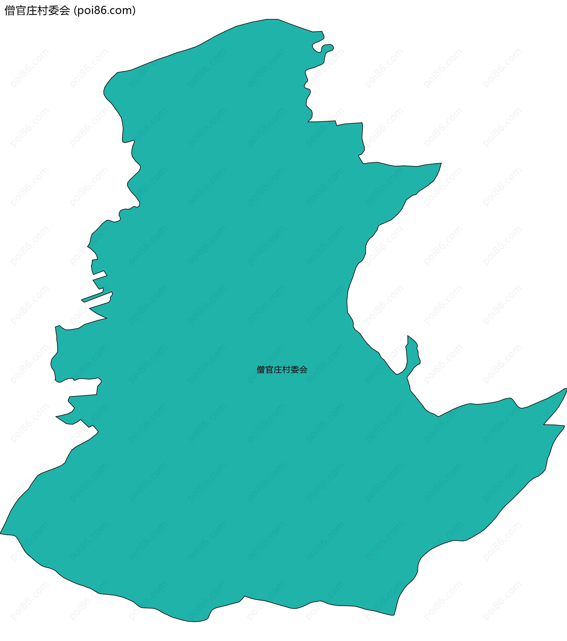 僧官庄村委会边界地图