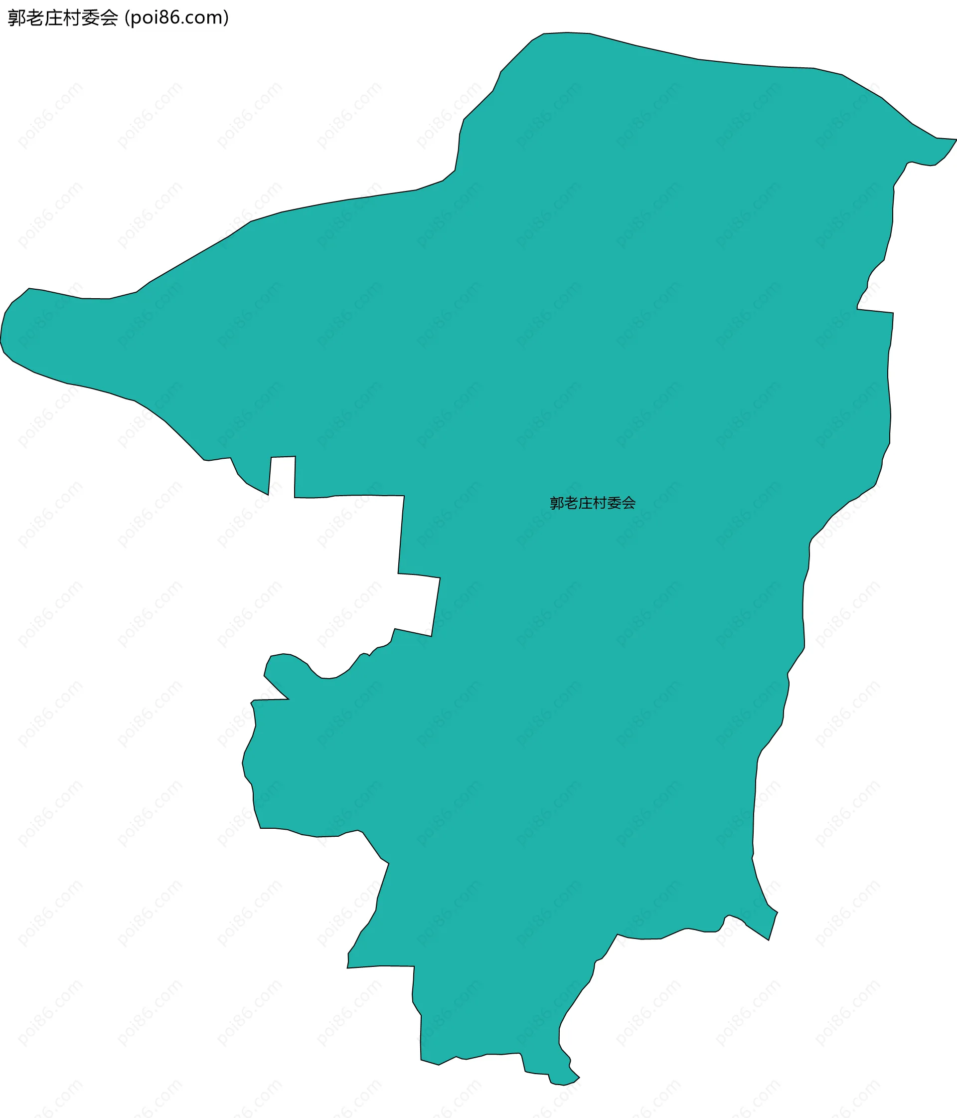 郭老庄村委会边界地图