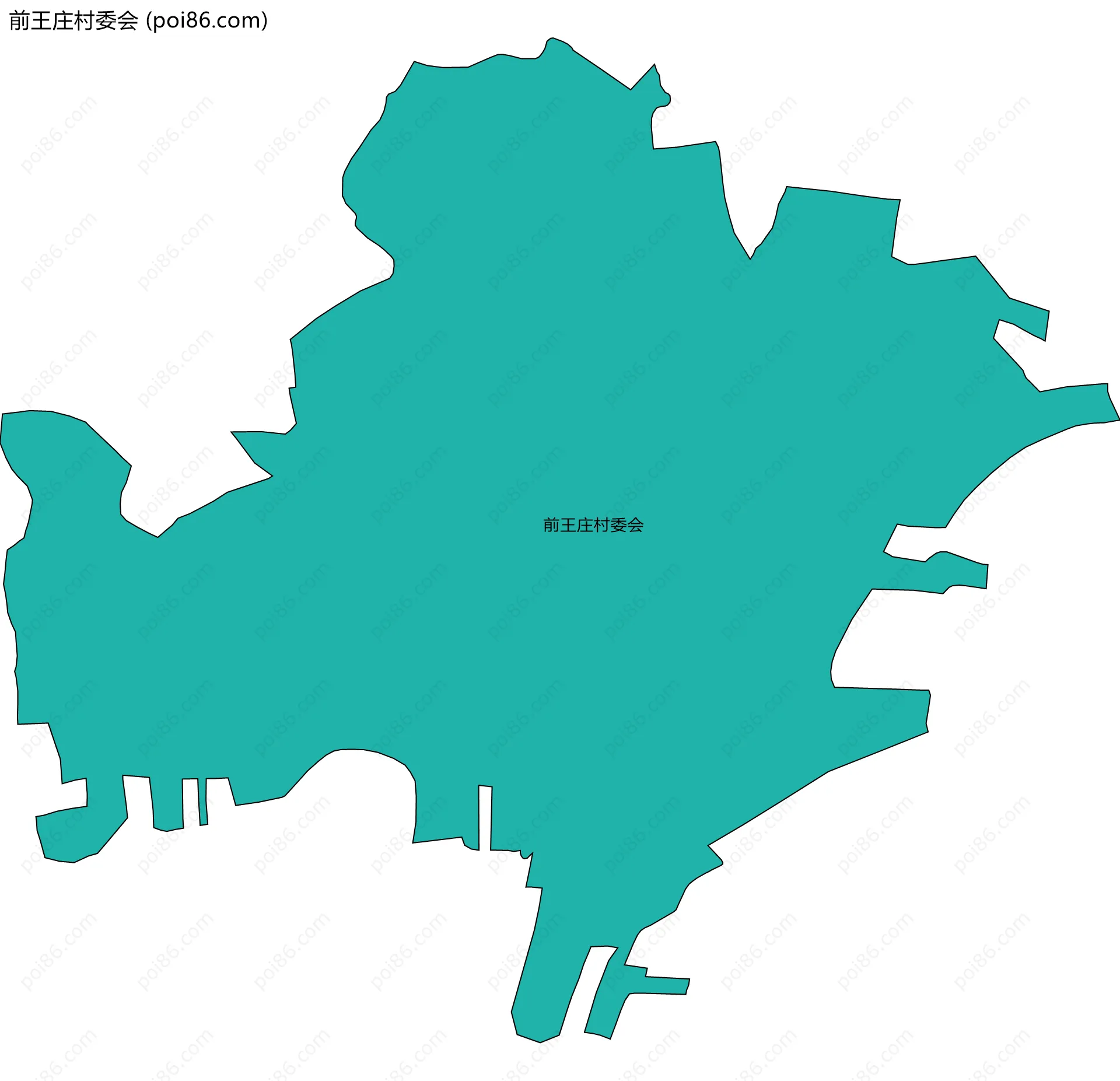 前王庄村委会边界地图