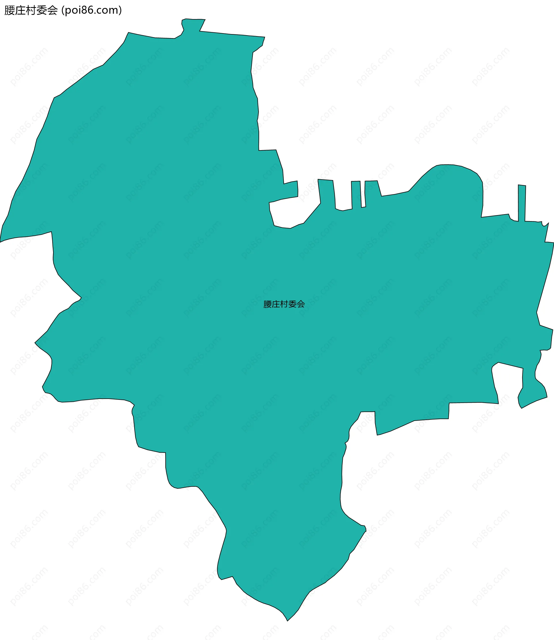 腰庄村委会边界地图