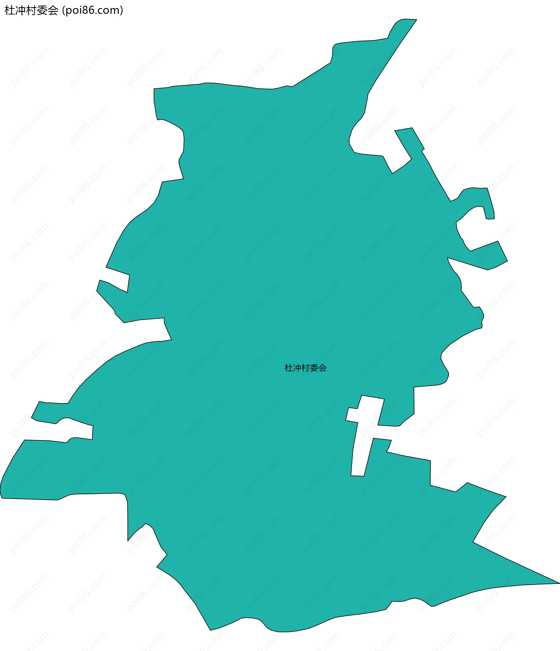 杜冲村委会边界地图