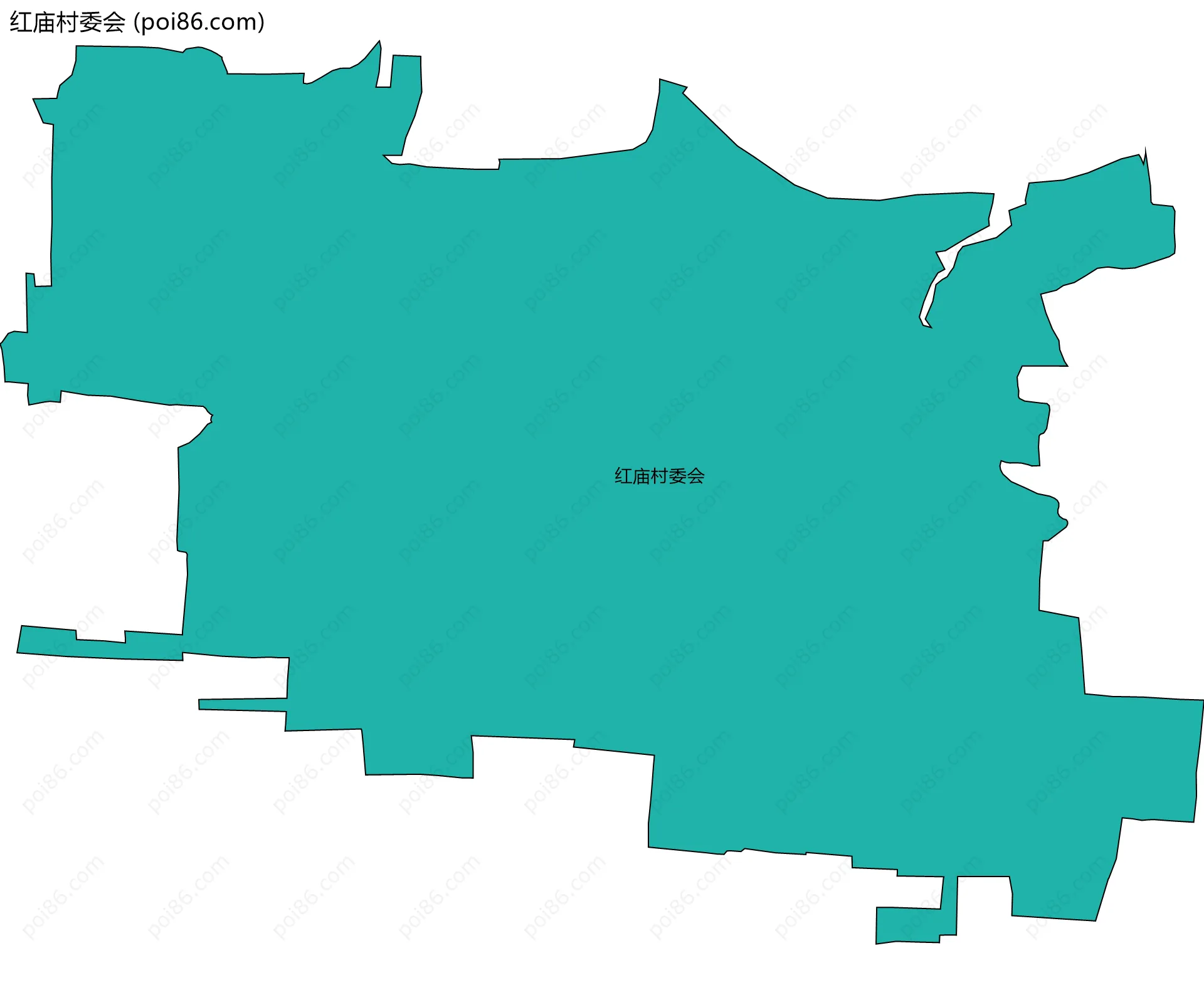 红庙村委会边界地图