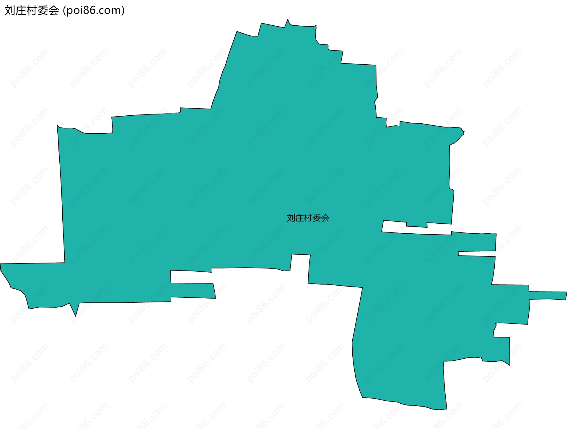 刘庄村委会边界地图