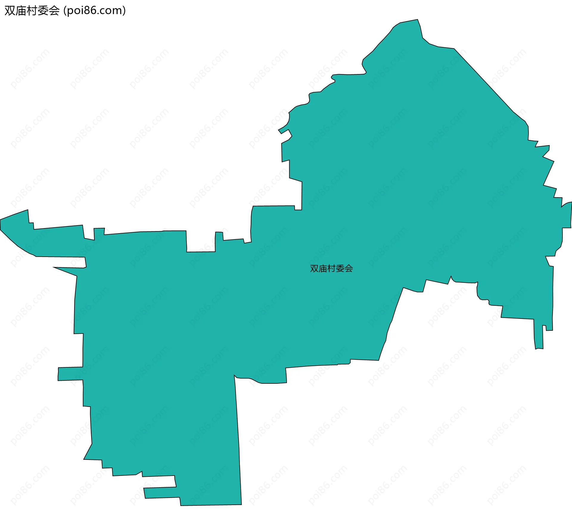 双庙村委会边界地图