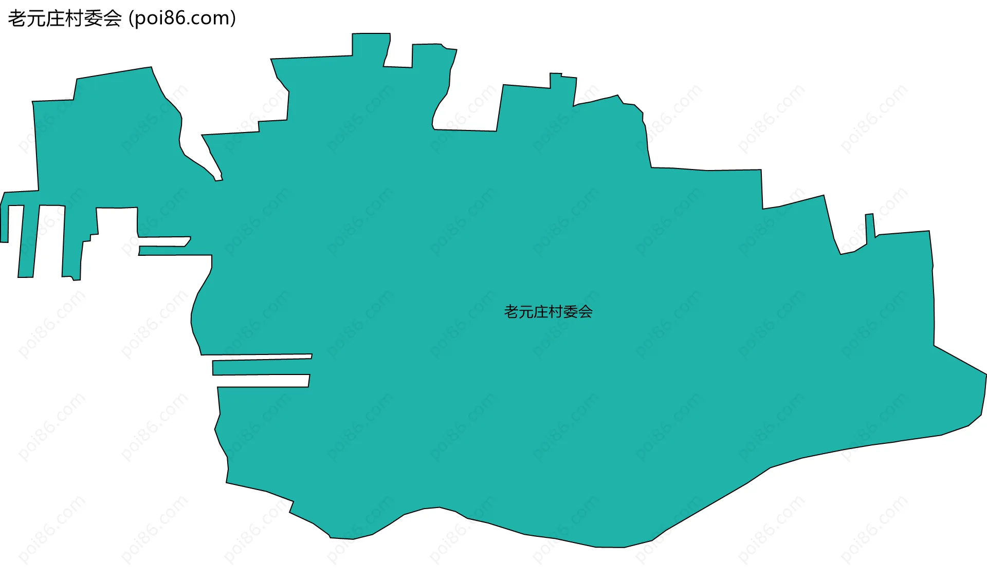 老元庄村委会边界地图