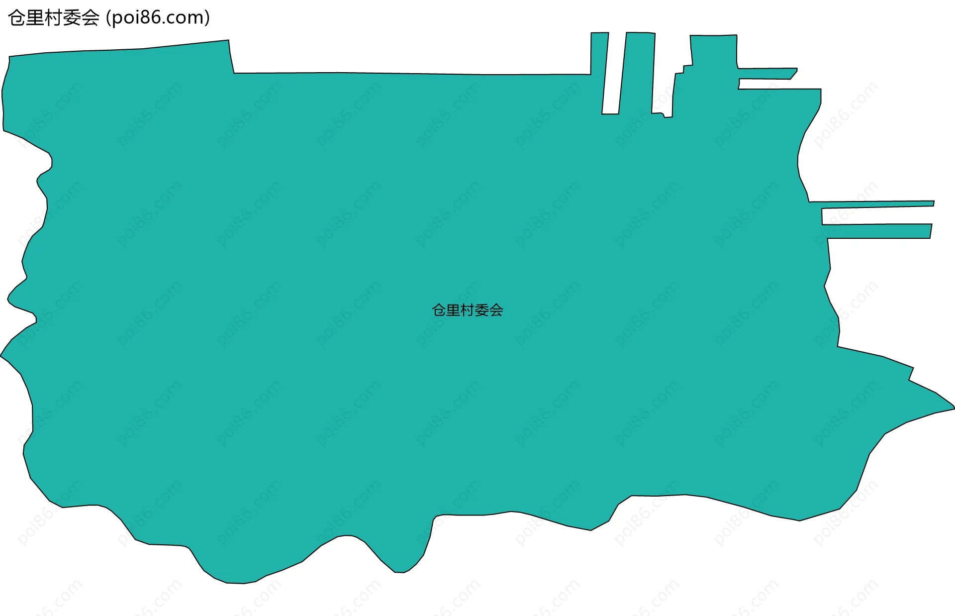 仓里村委会边界地图