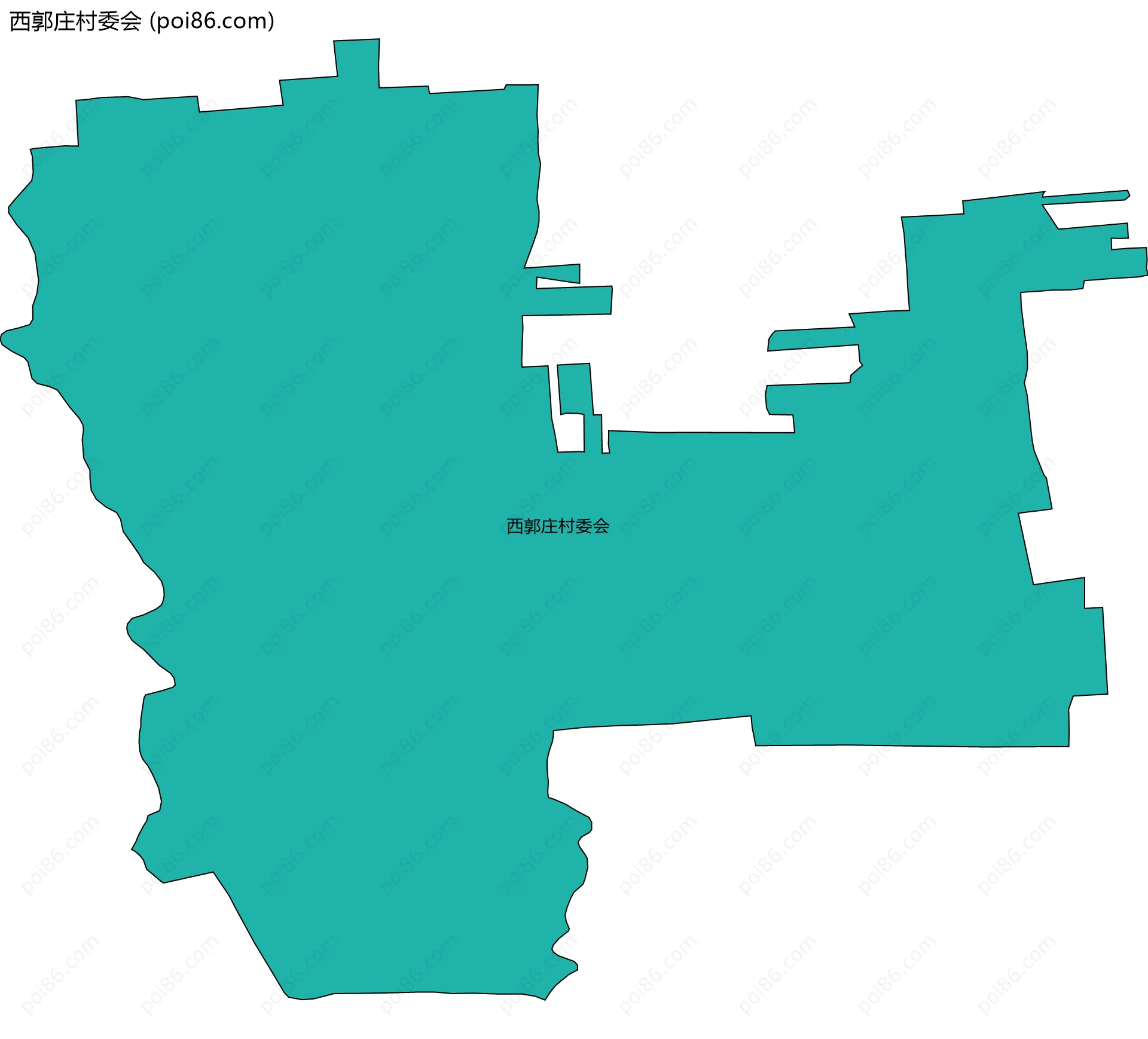 西郭庄村委会边界地图