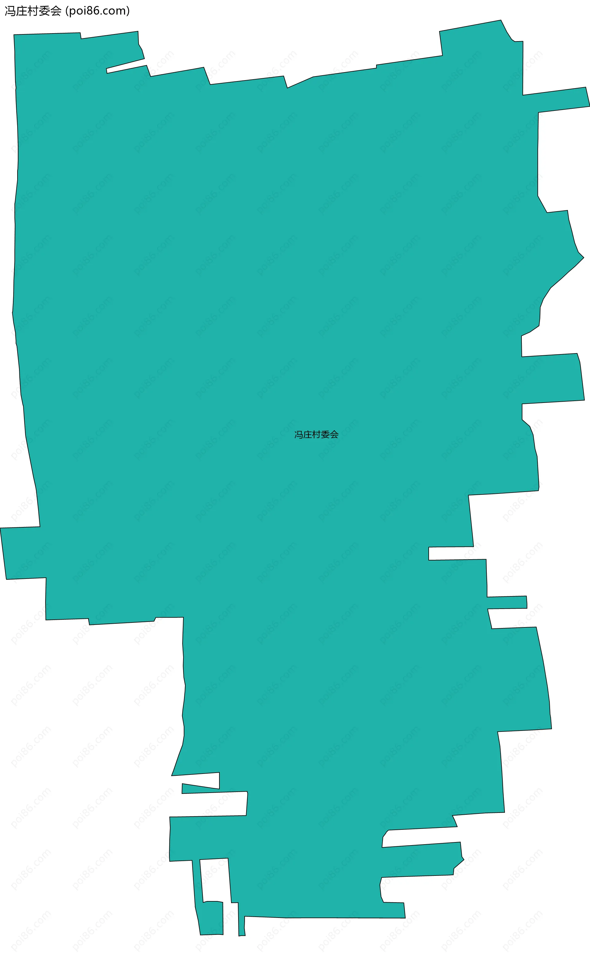 冯庄村委会边界地图