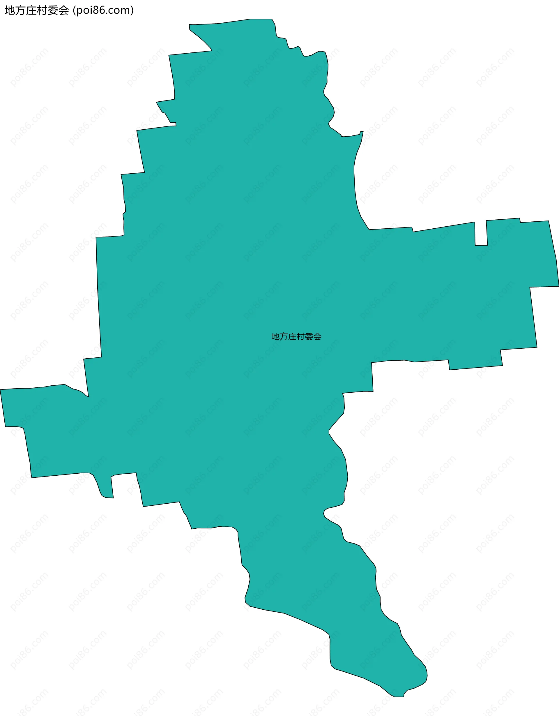 地方庄村委会边界地图