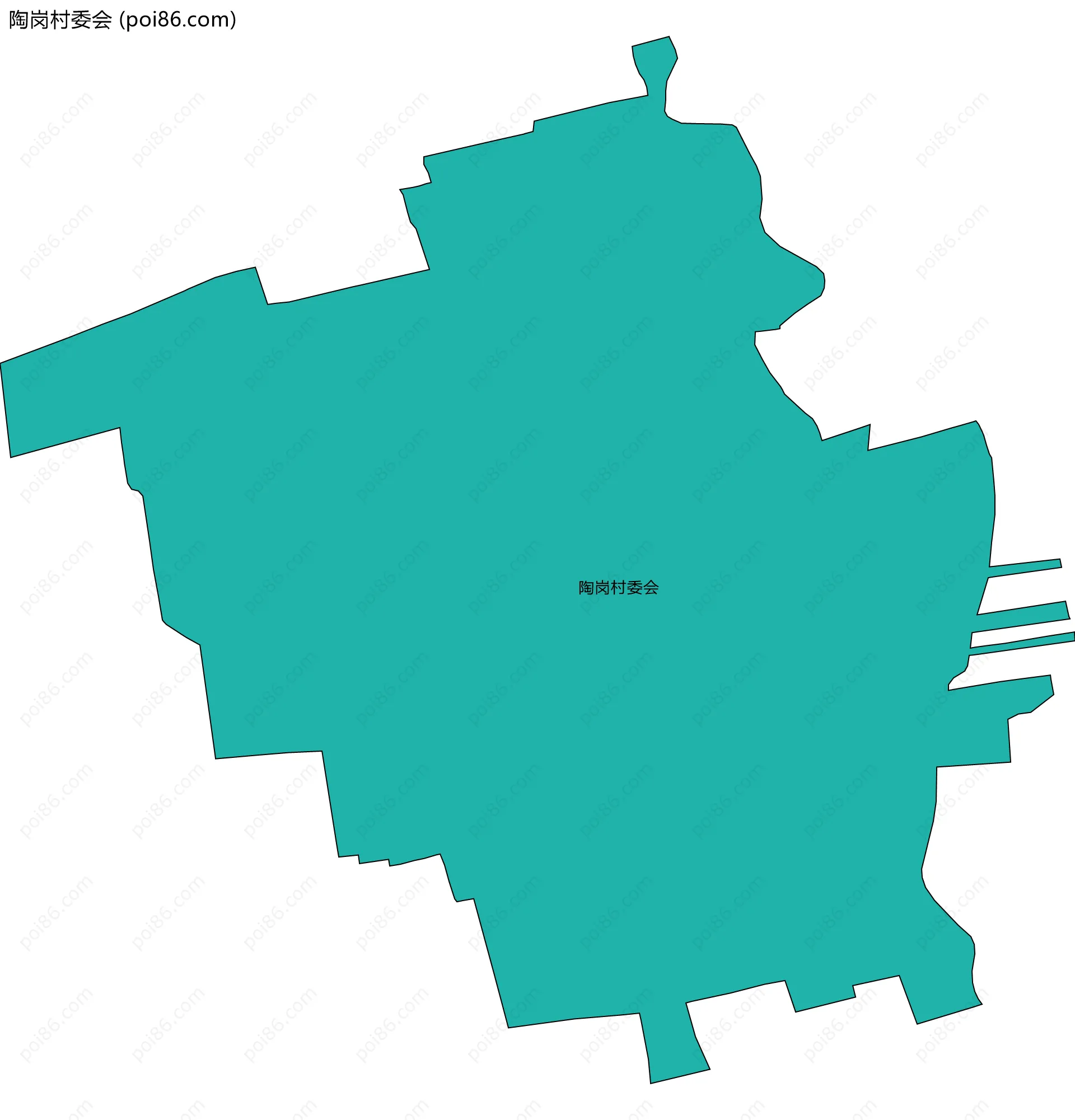 陶岗村委会边界地图