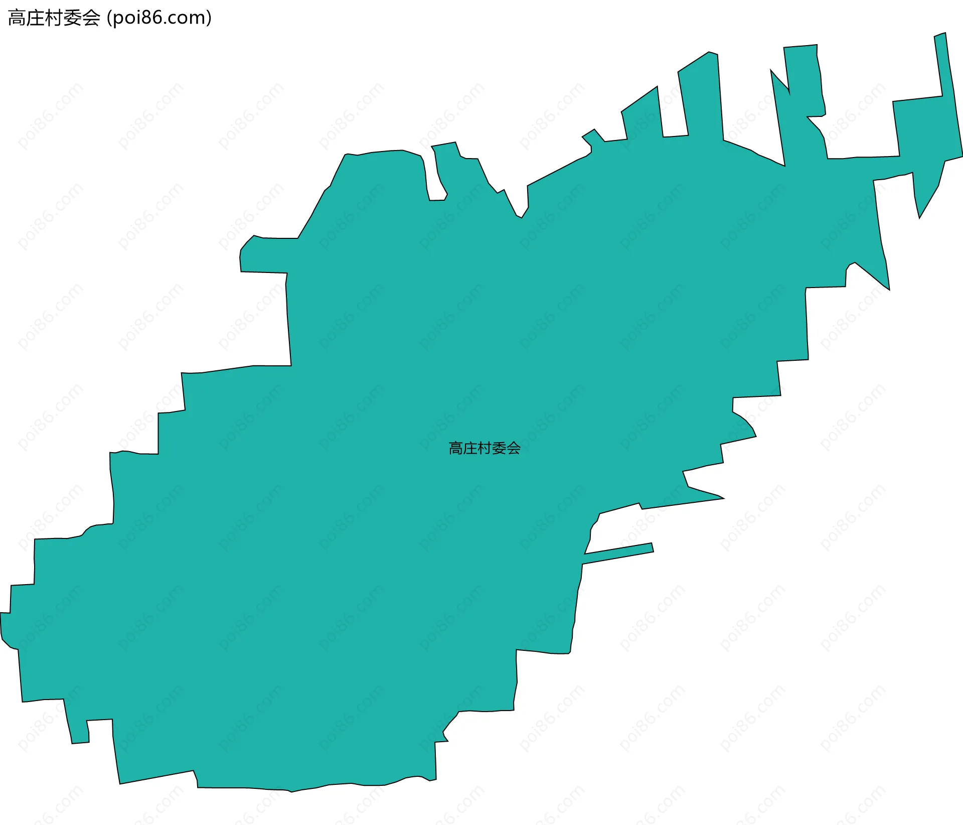 高庄村委会边界地图