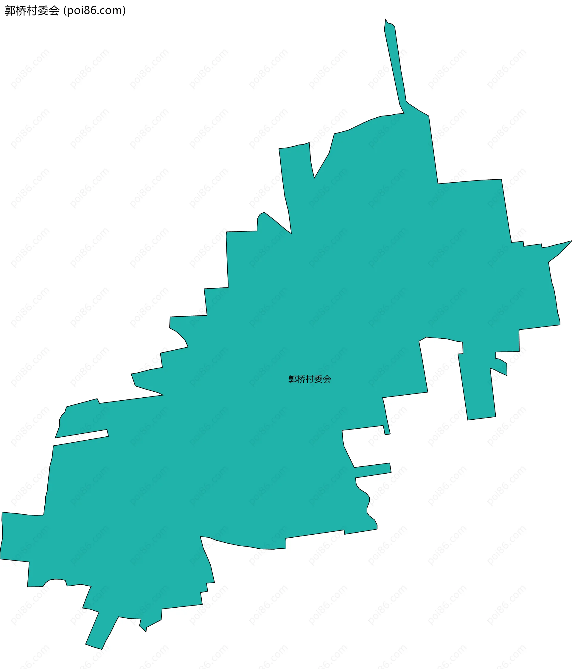 郭桥村委会边界地图
