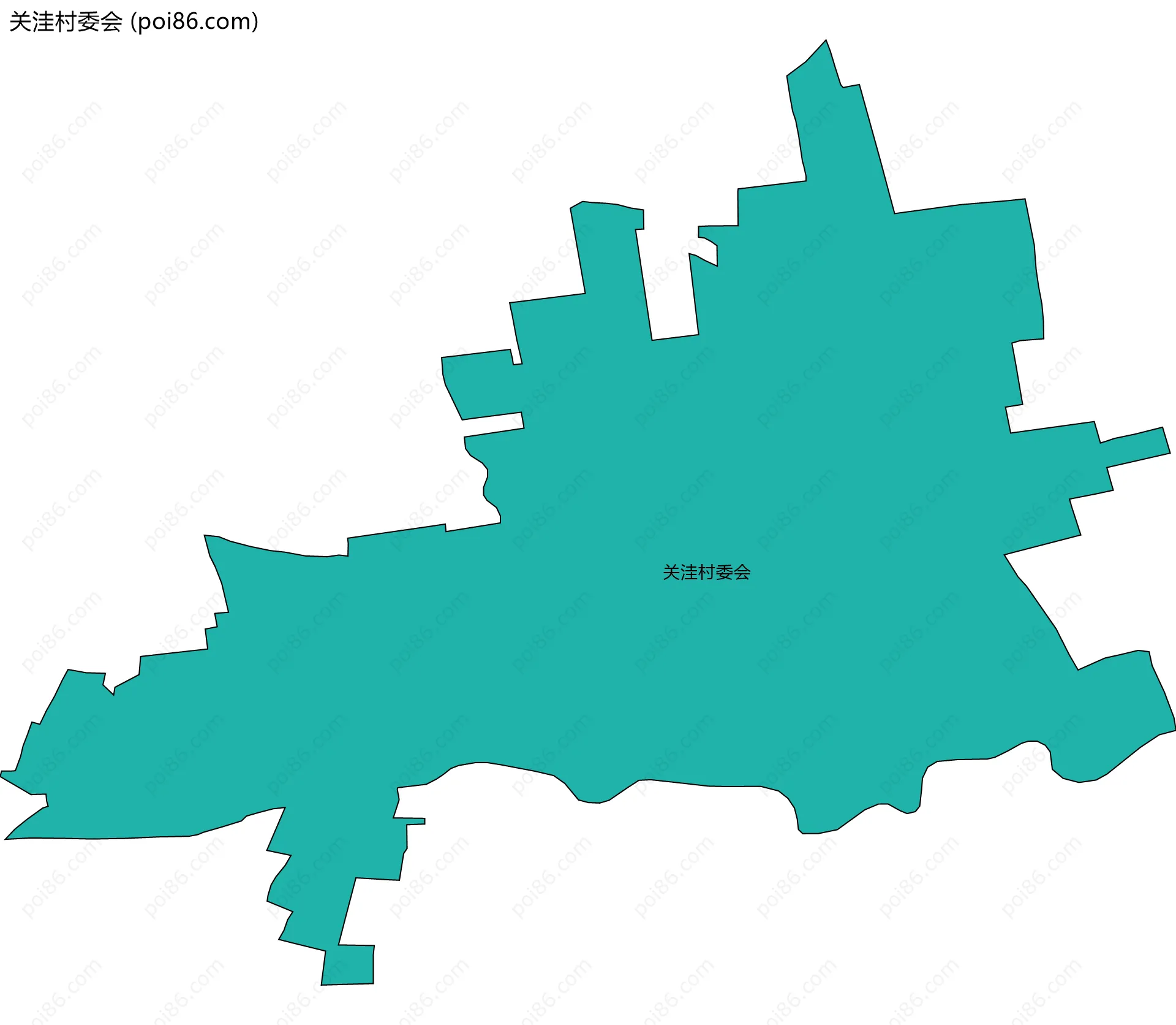关洼村委会边界地图