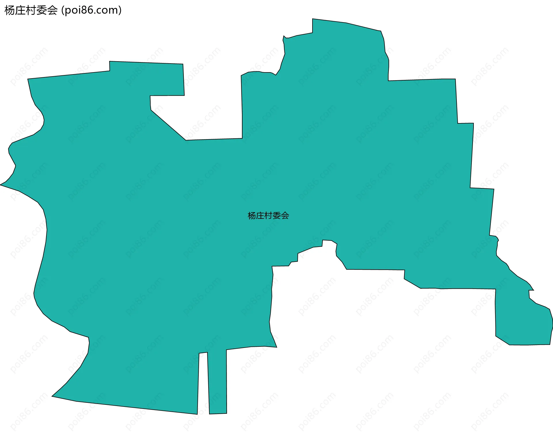 杨庄村委会边界地图