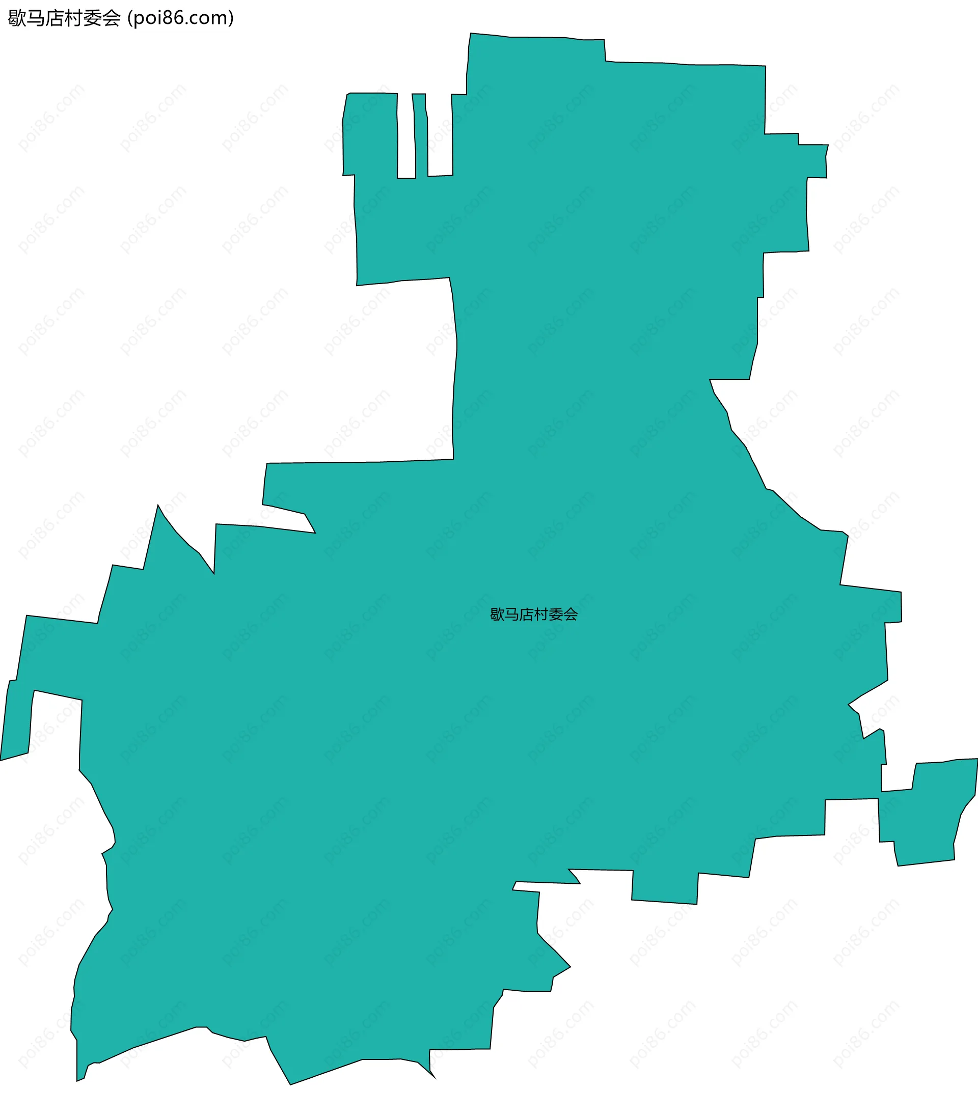 歇马店村委会边界地图