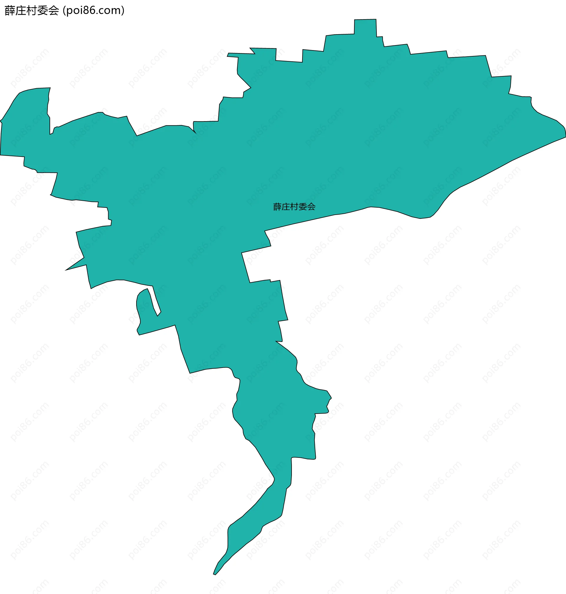 薛庄村委会边界地图