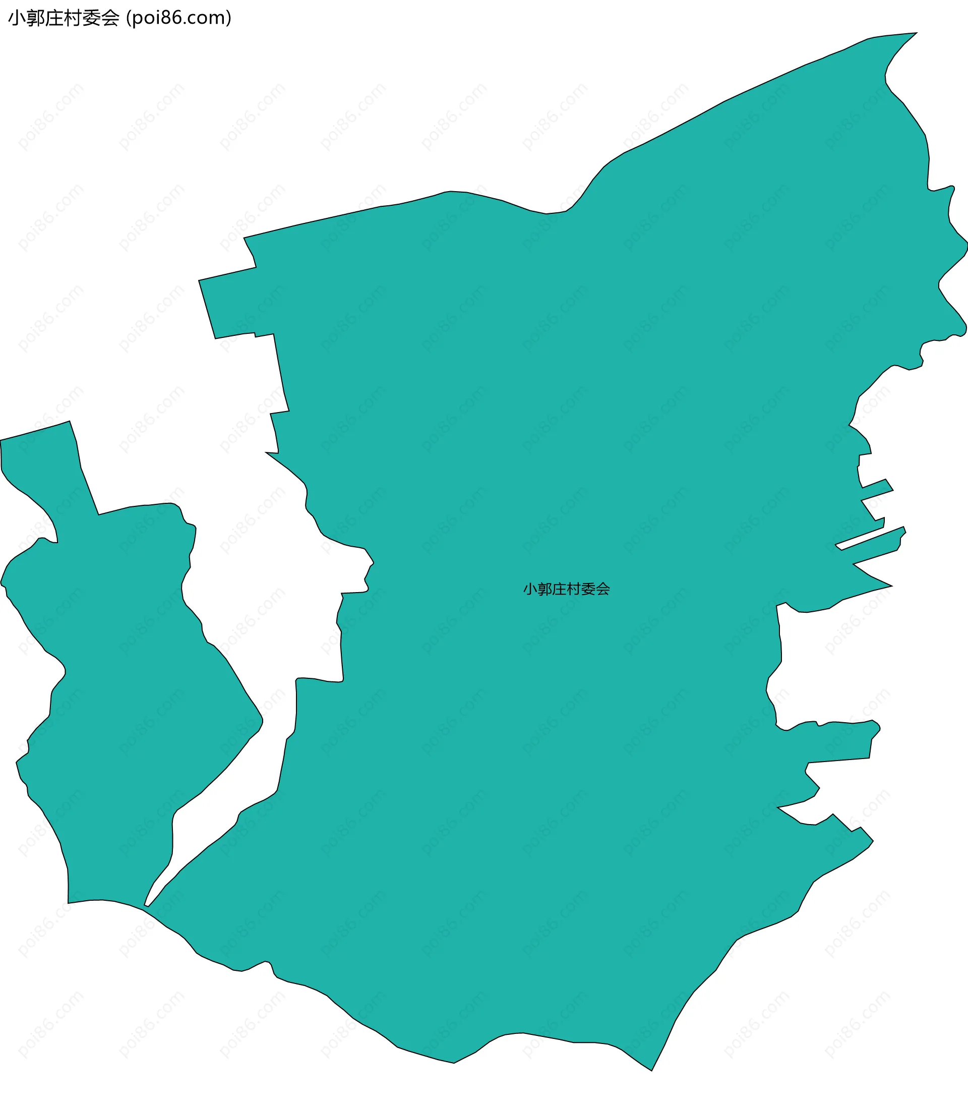 小郭庄村委会边界地图