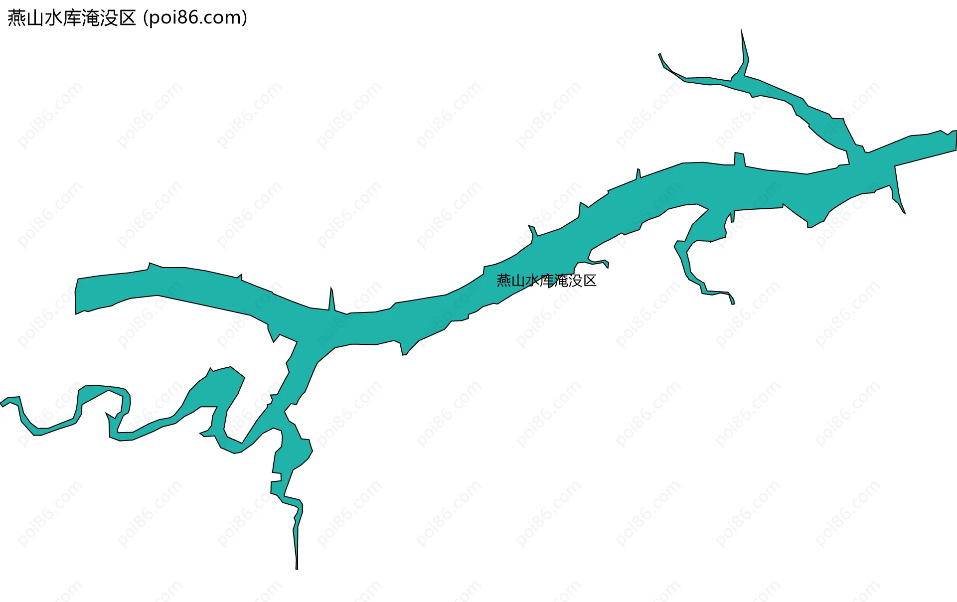 燕山水库淹没区边界地图