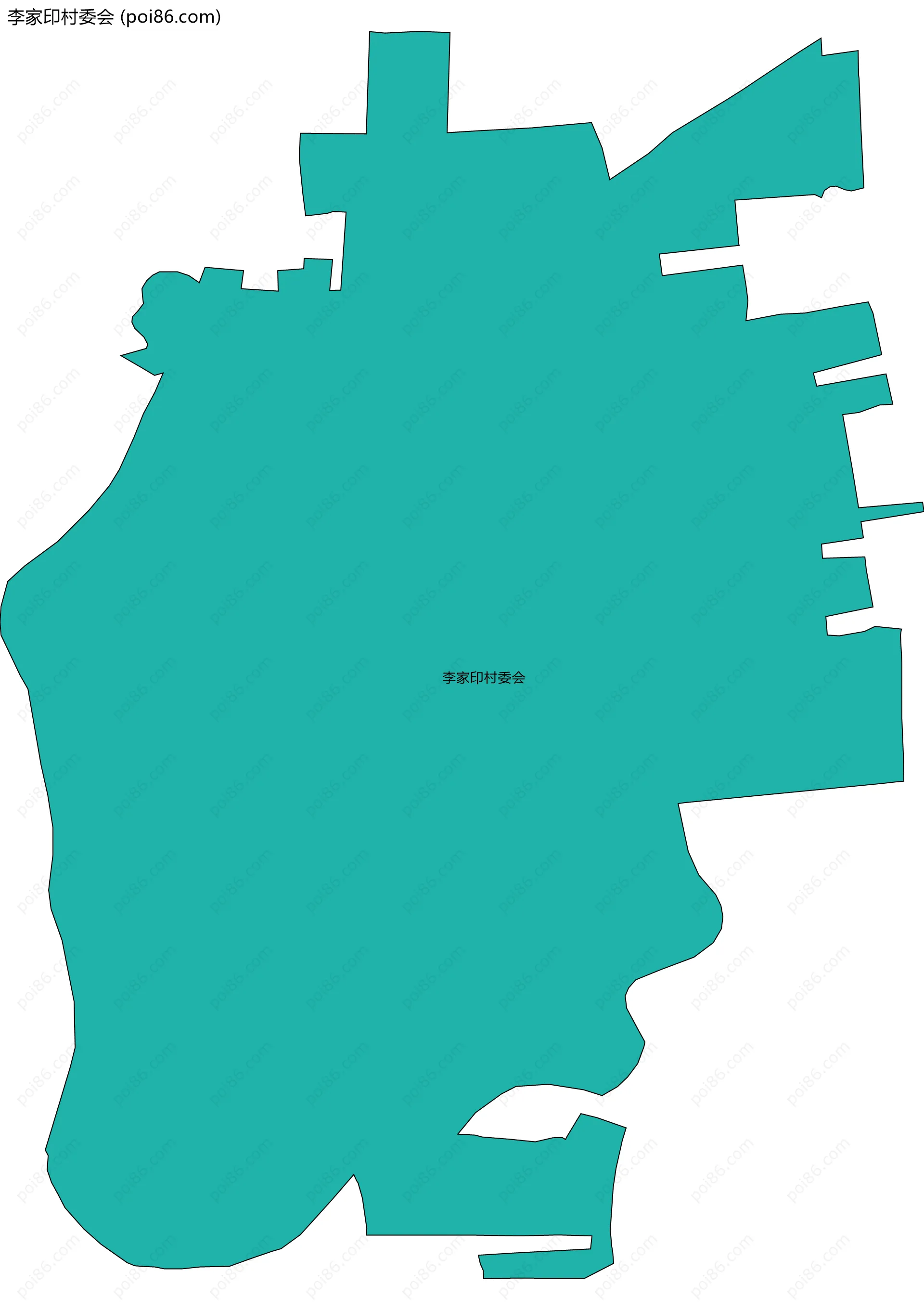 李家印村委会边界地图