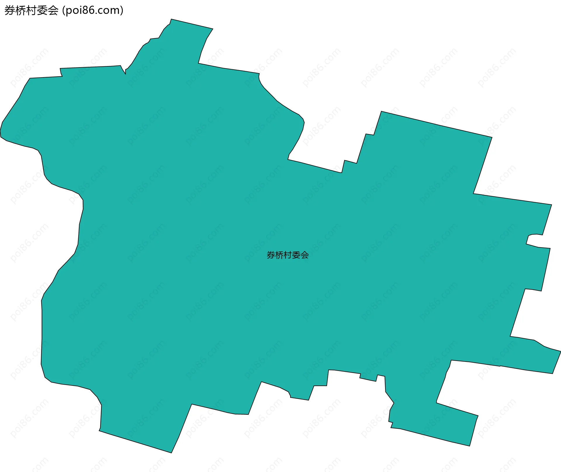 券桥村委会边界地图