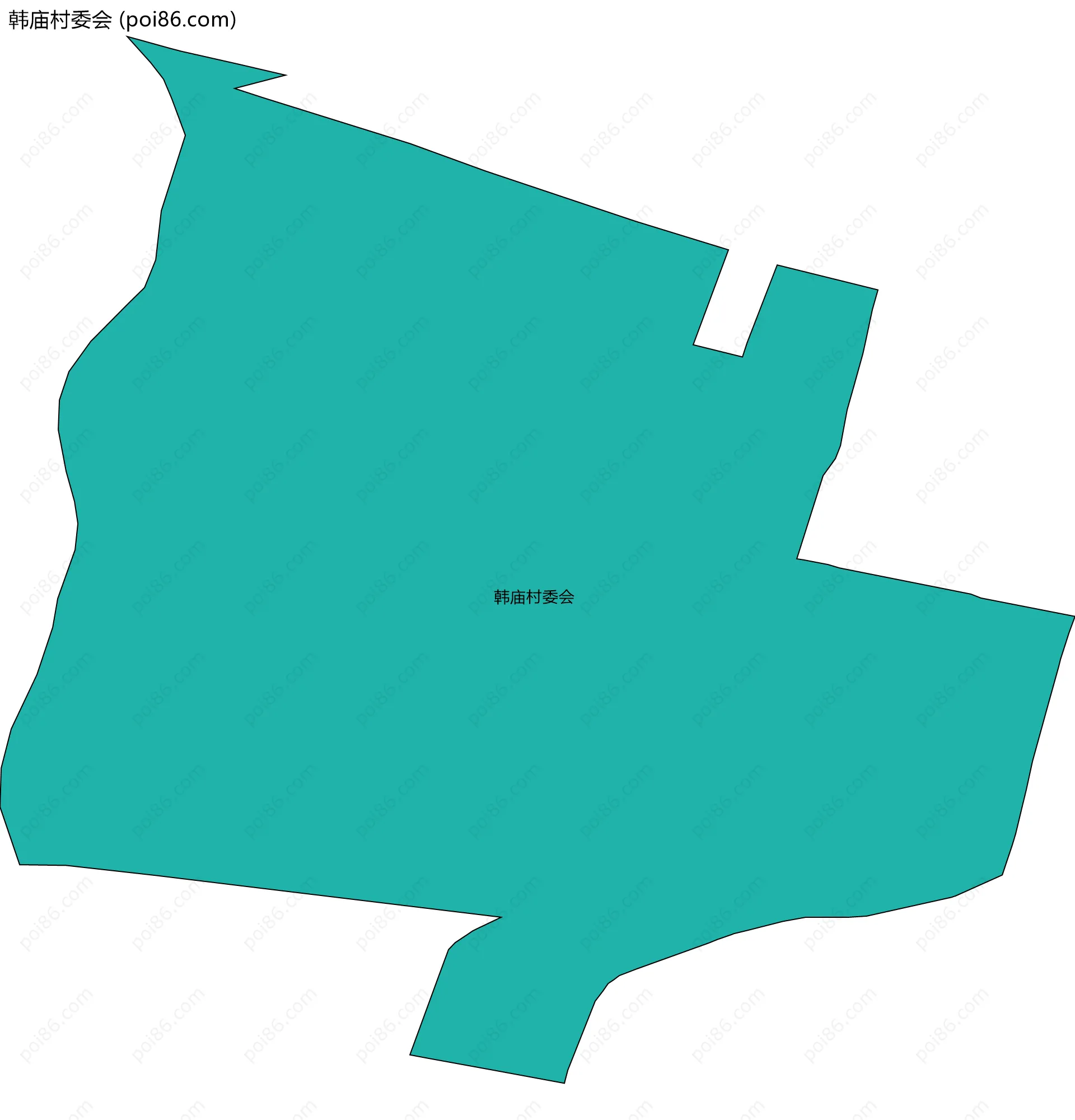 韩庙村委会边界地图