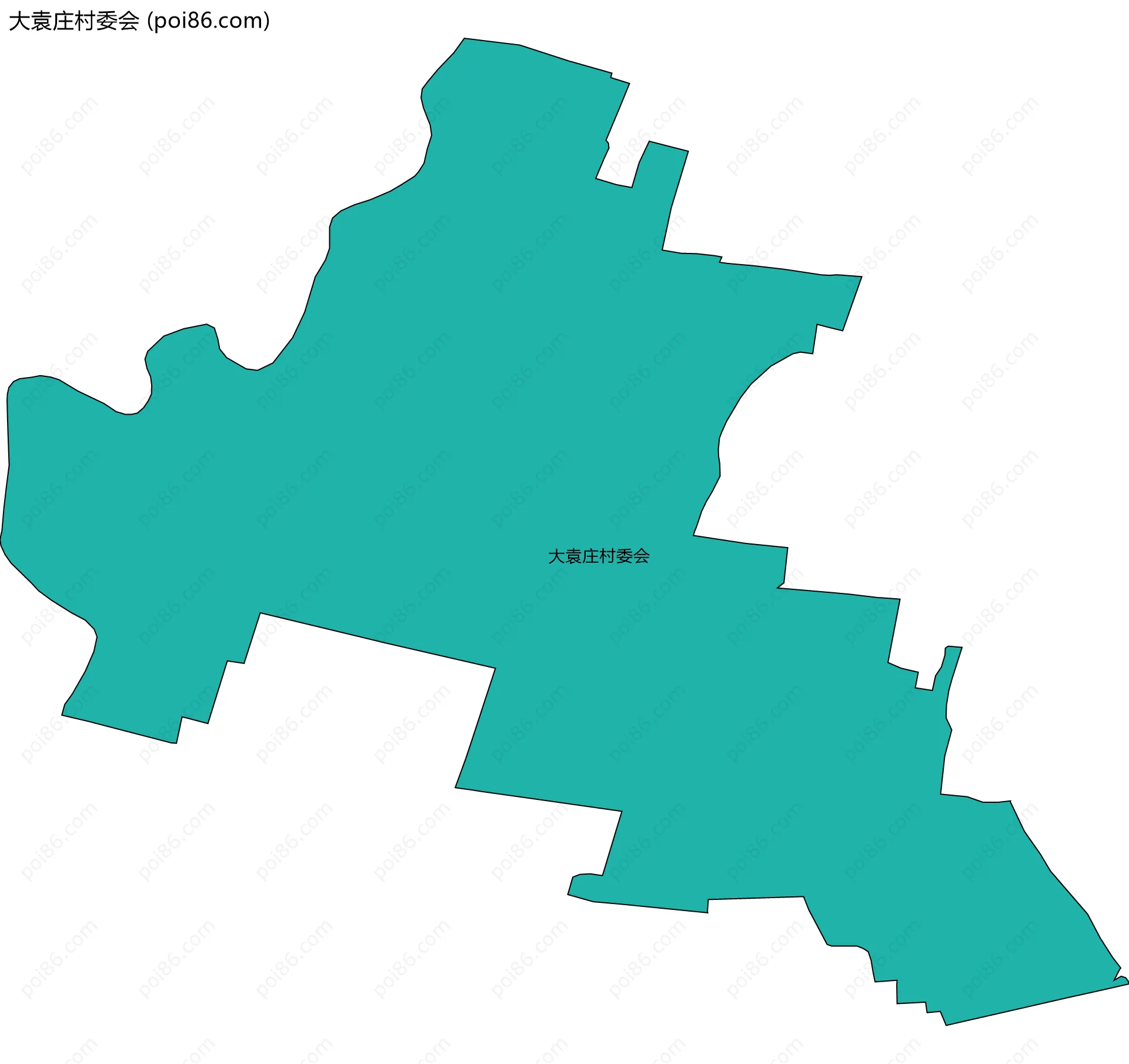大袁庄村委会边界地图
