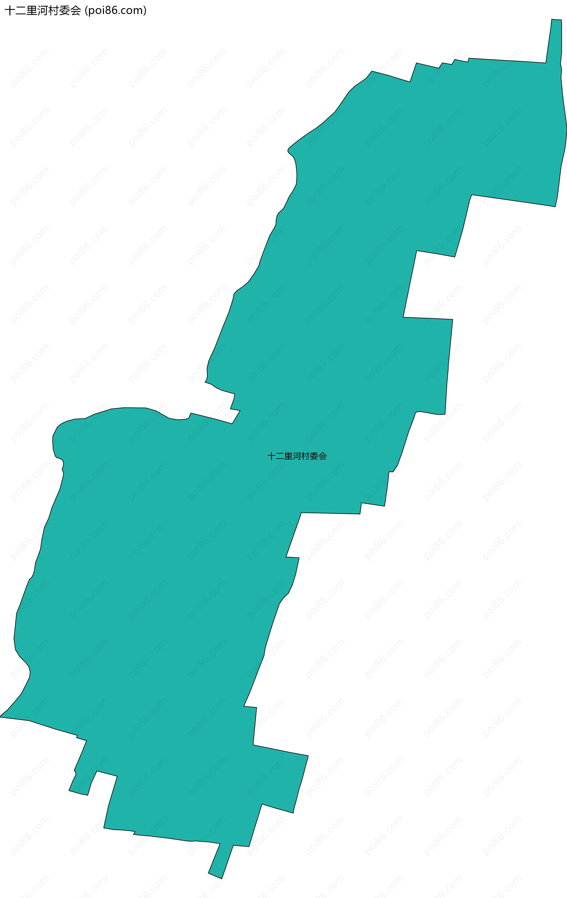 十二里河村委会边界地图