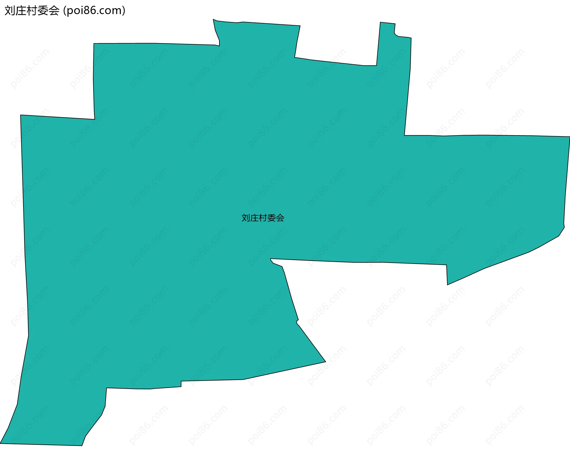 刘庄村委会边界地图
