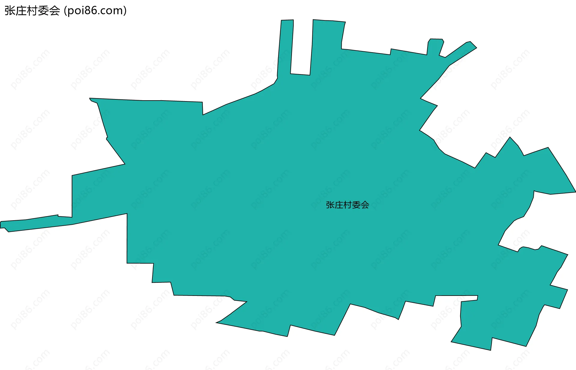 张庄村委会边界地图