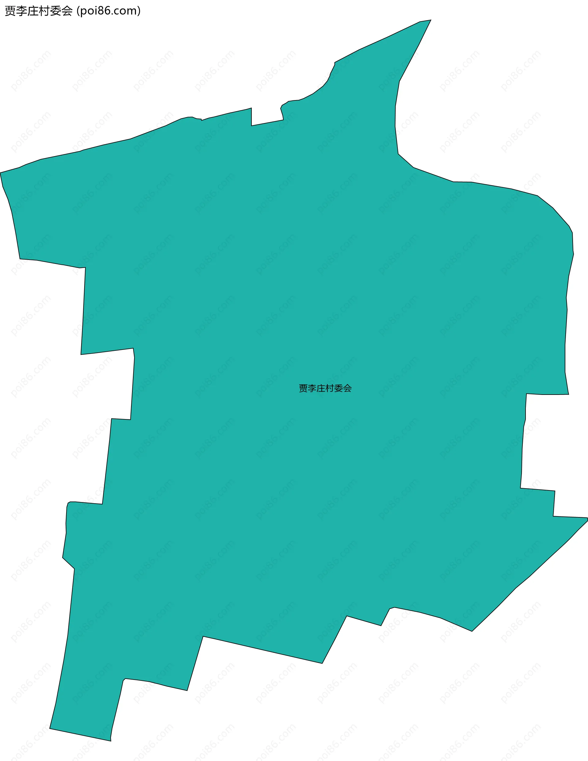 贾李庄村委会边界地图
