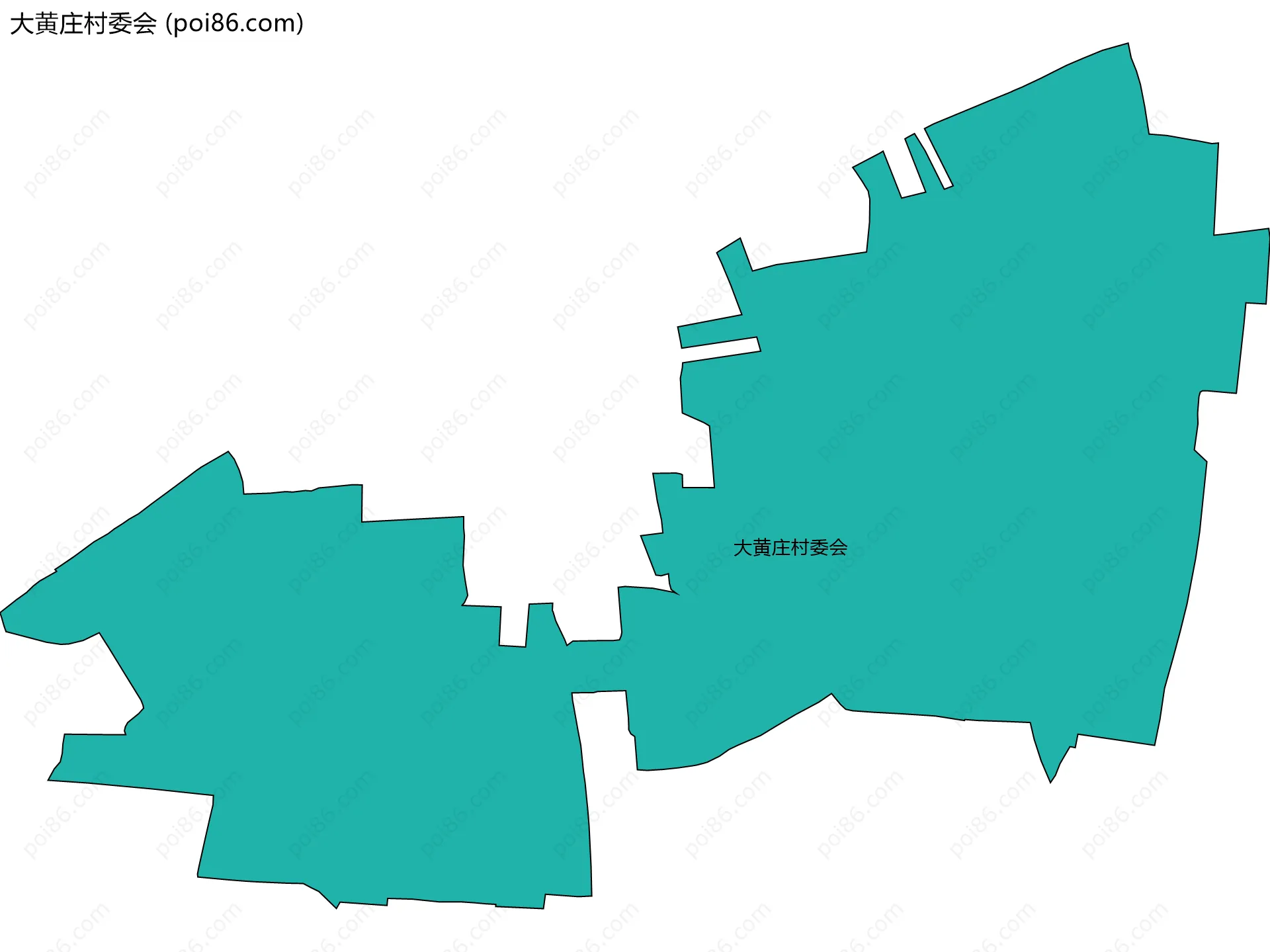 大黄庄村委会边界地图