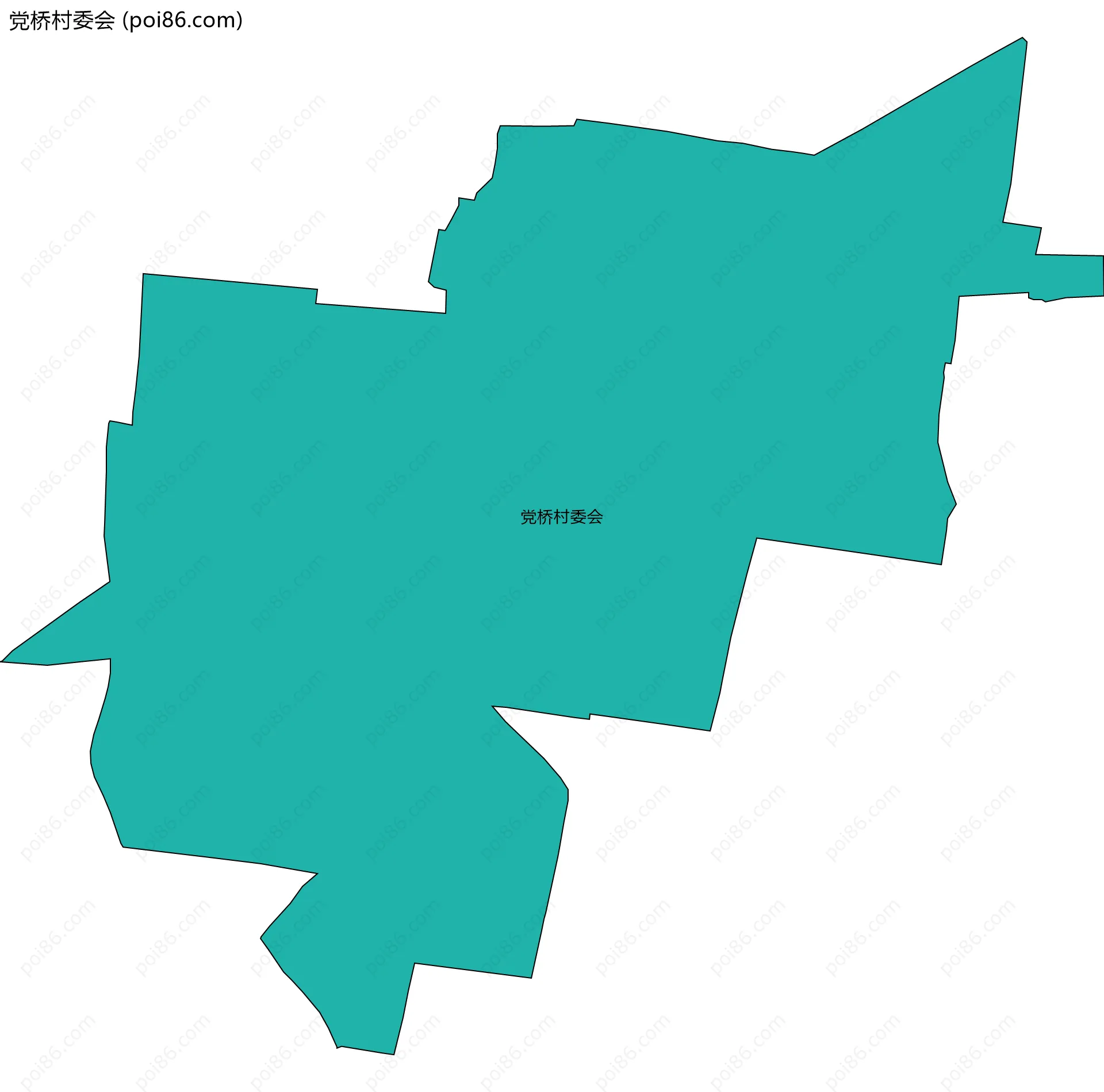 党桥村委会边界地图