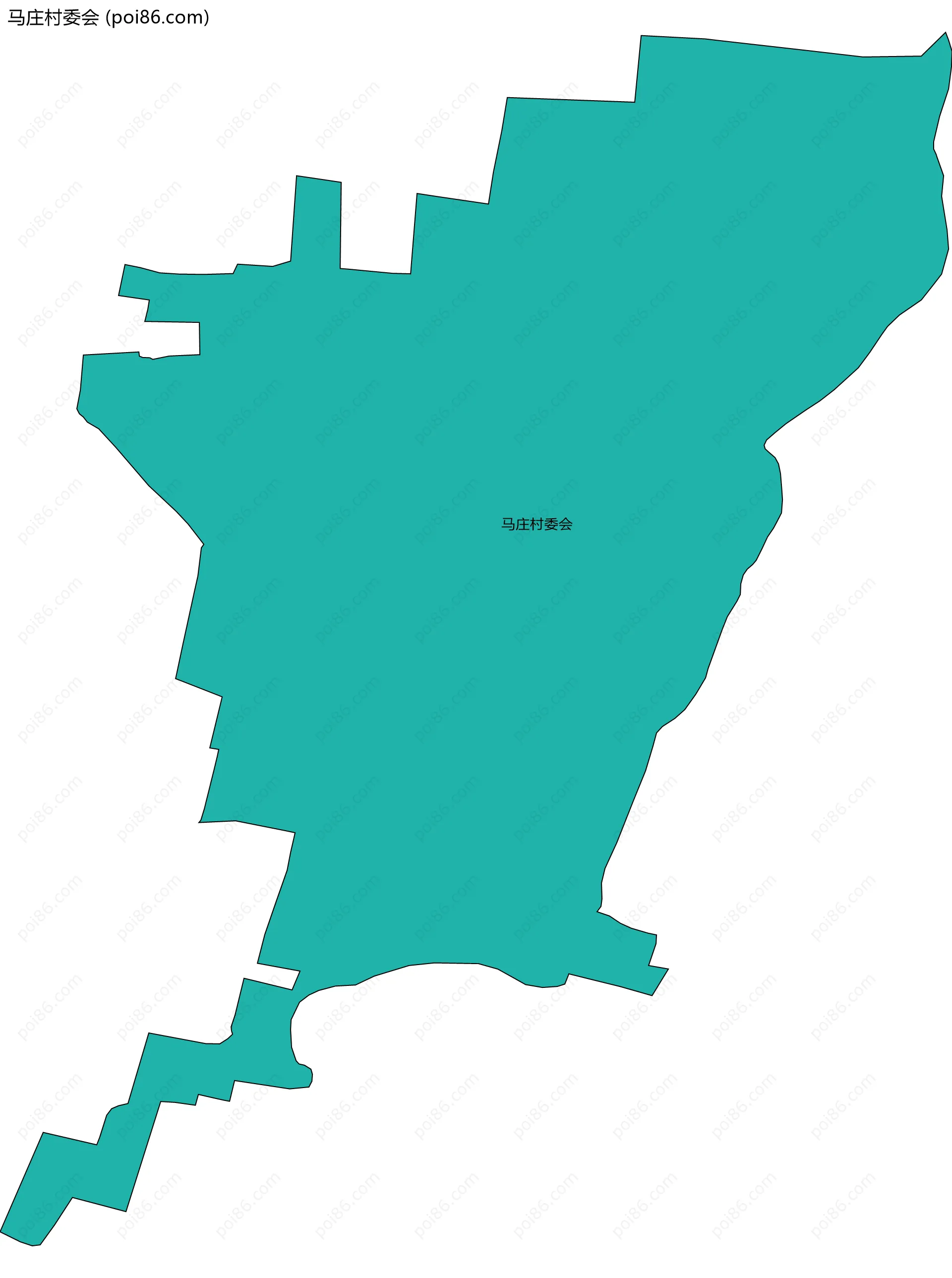 马庄村委会边界地图