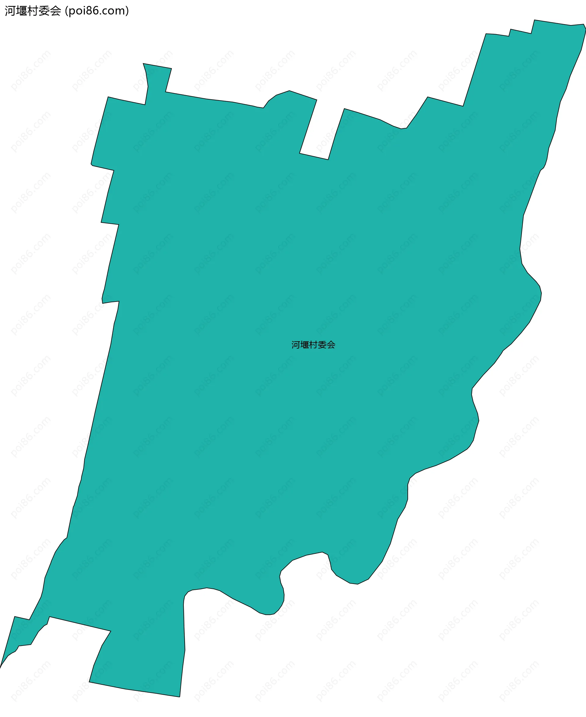 河堰村委会边界地图