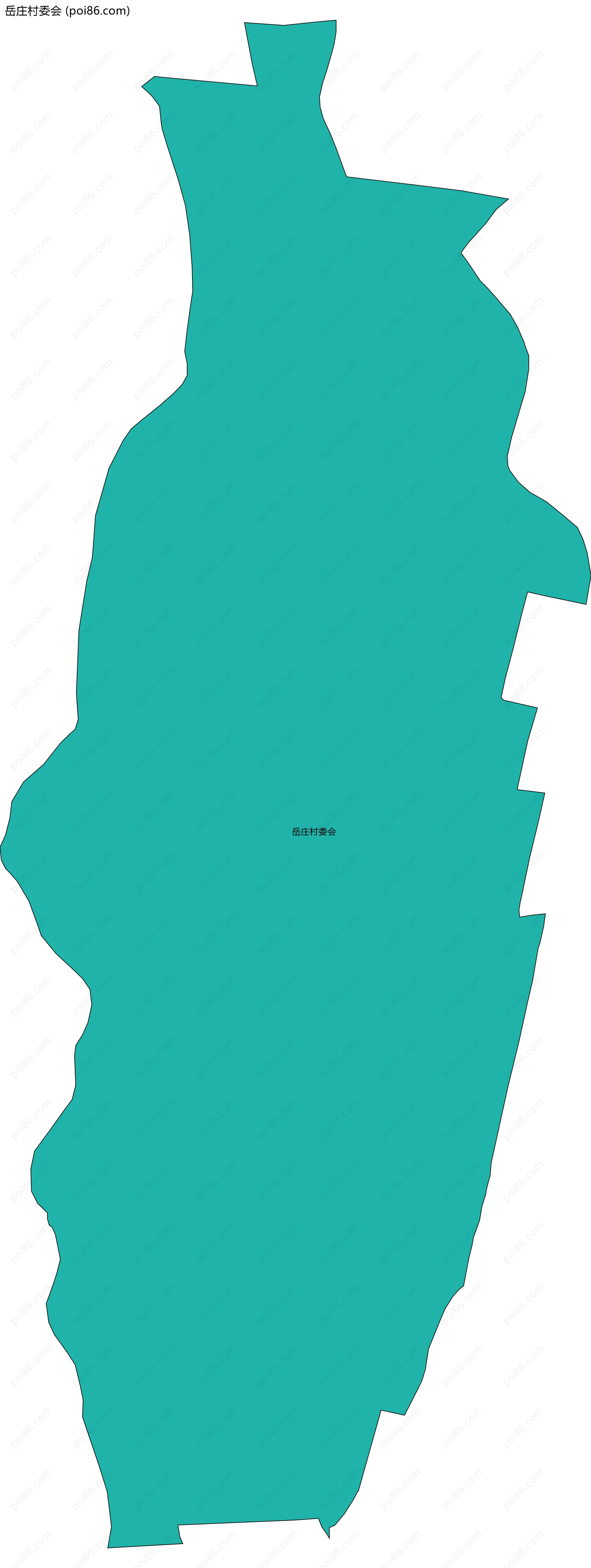 岳庄村委会边界地图