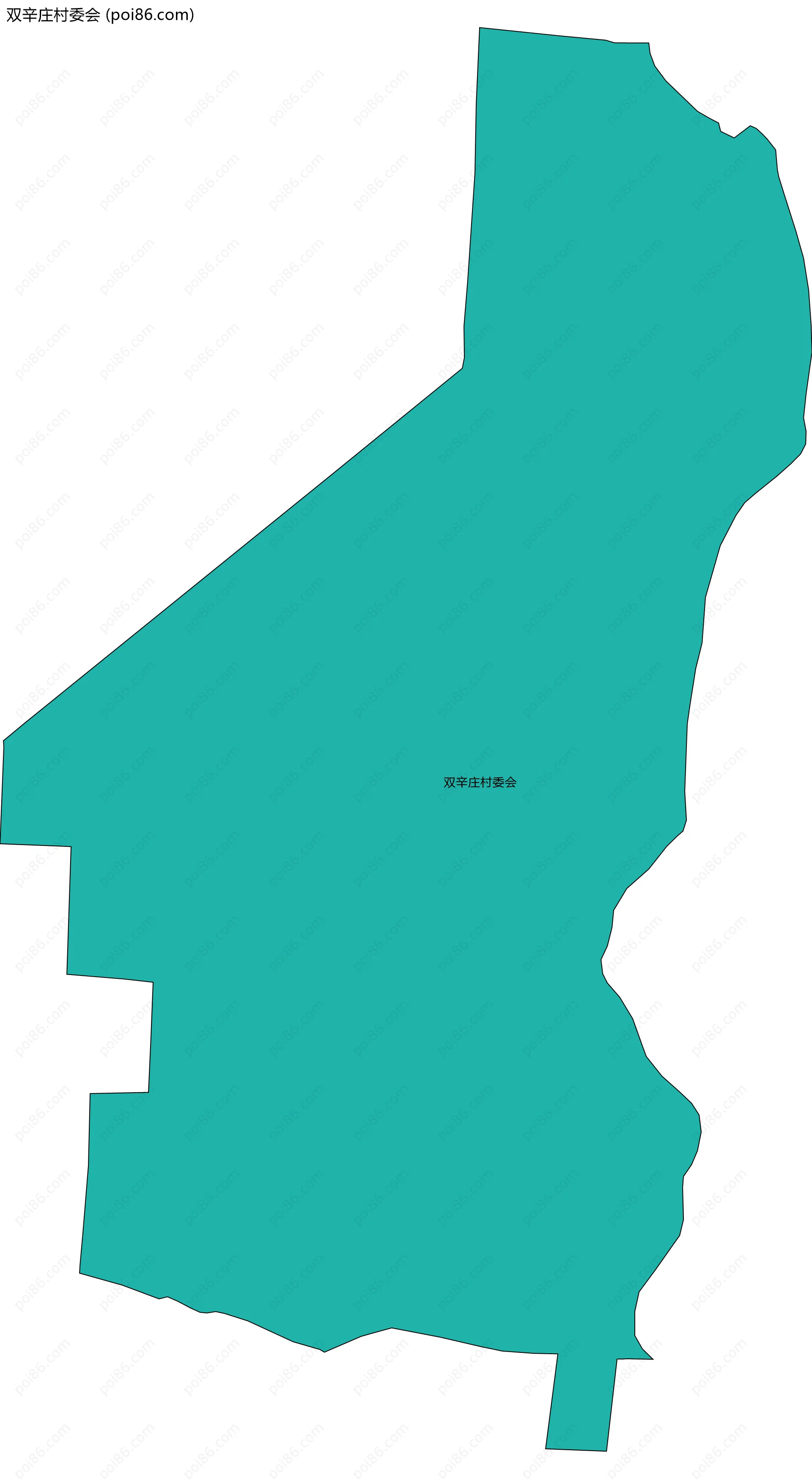 双辛庄村委会边界地图