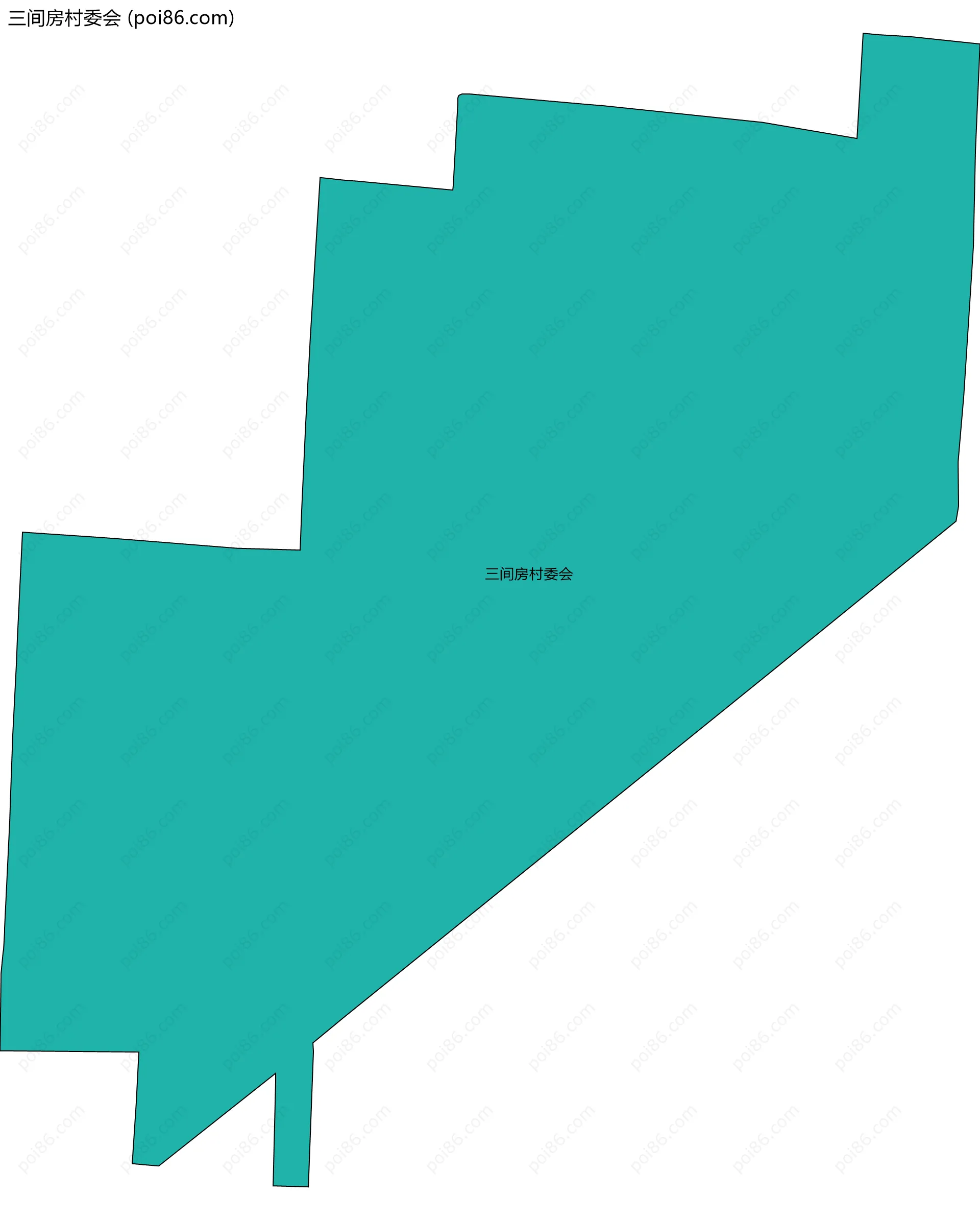 三间房村委会边界地图