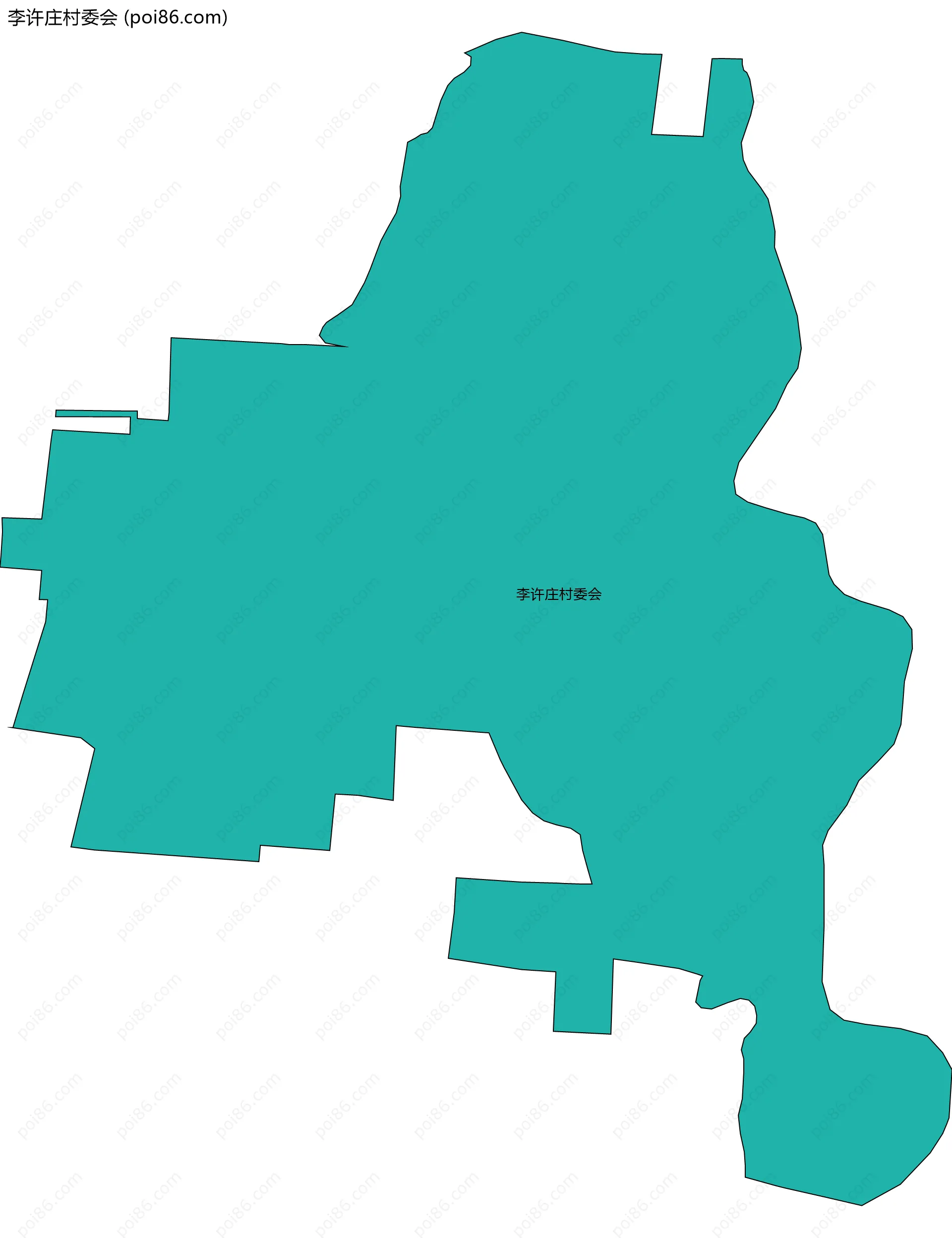 李许庄村委会边界地图