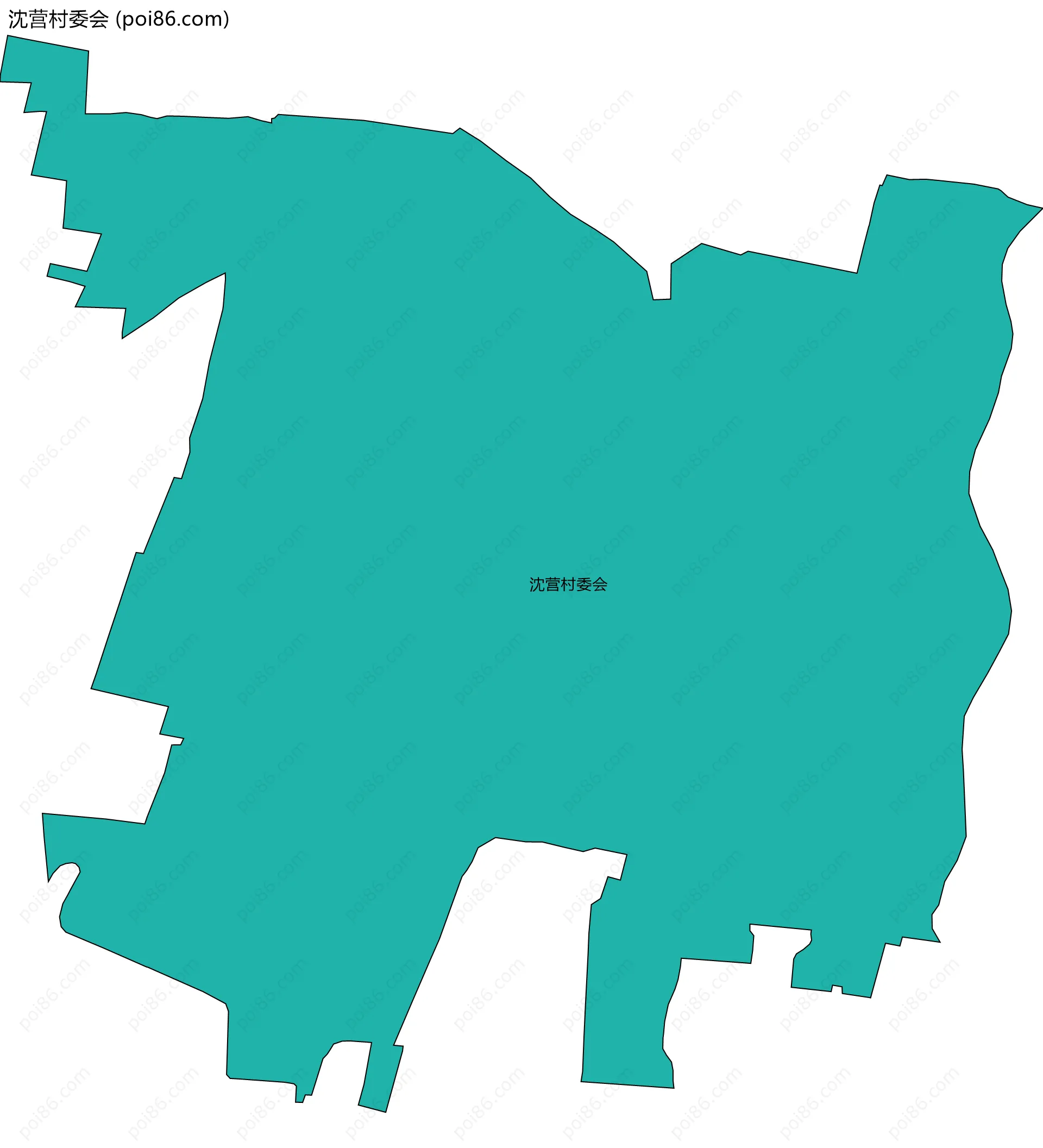 沈营村委会边界地图