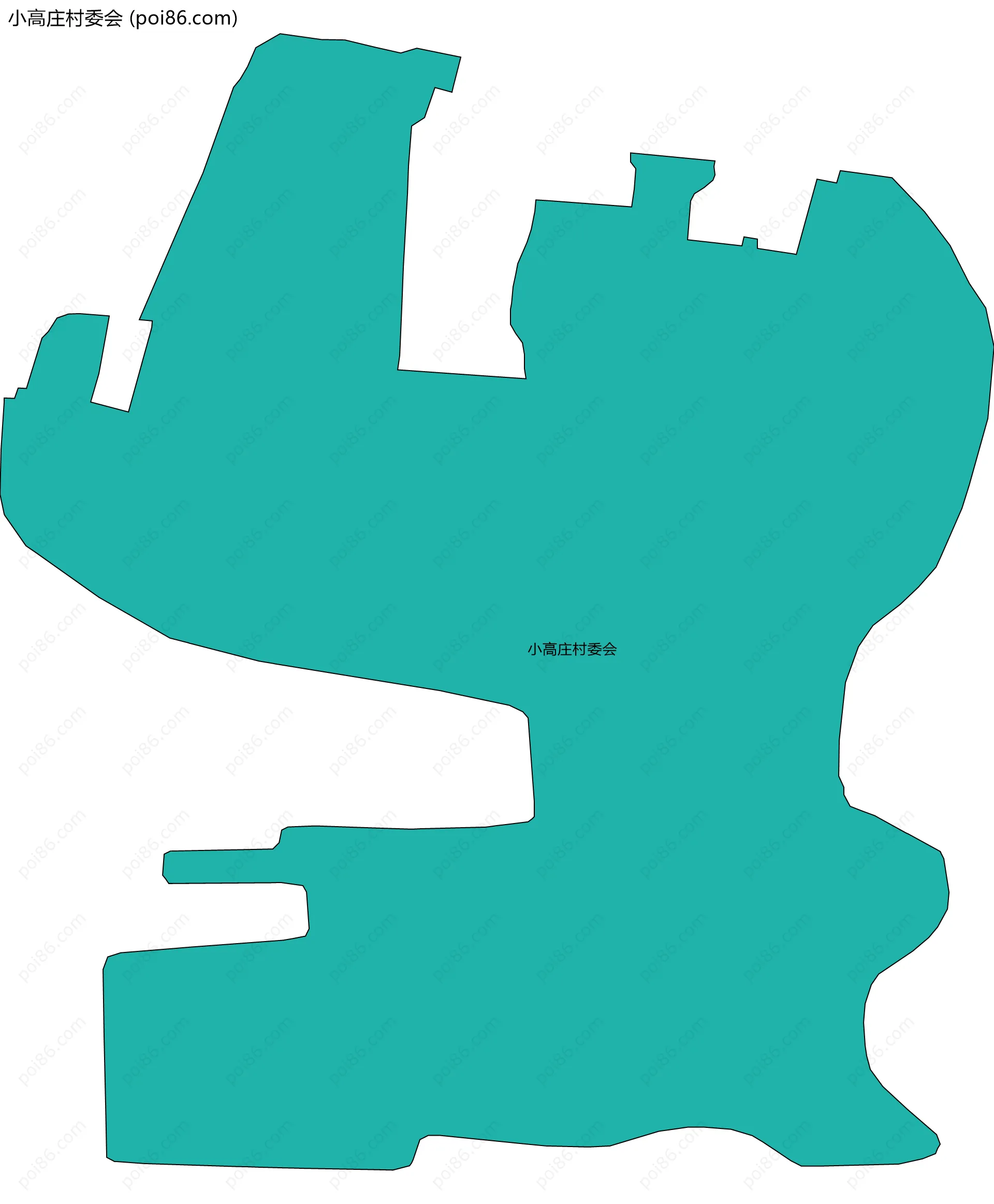 小高庄村委会边界地图