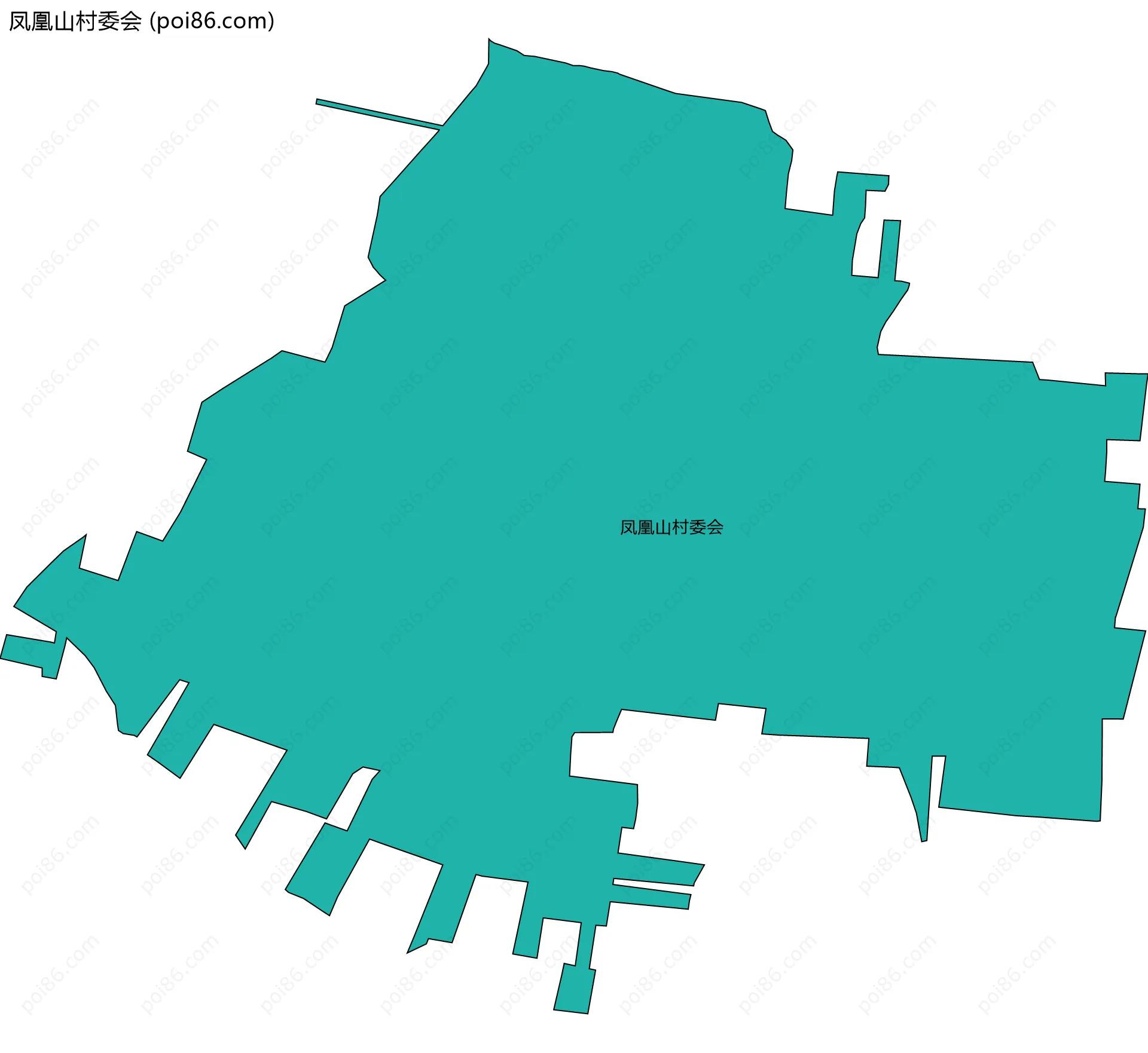 凤凰山村委会边界地图