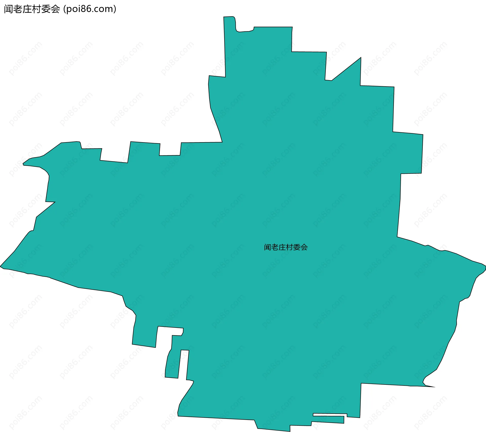 闻老庄村委会边界地图