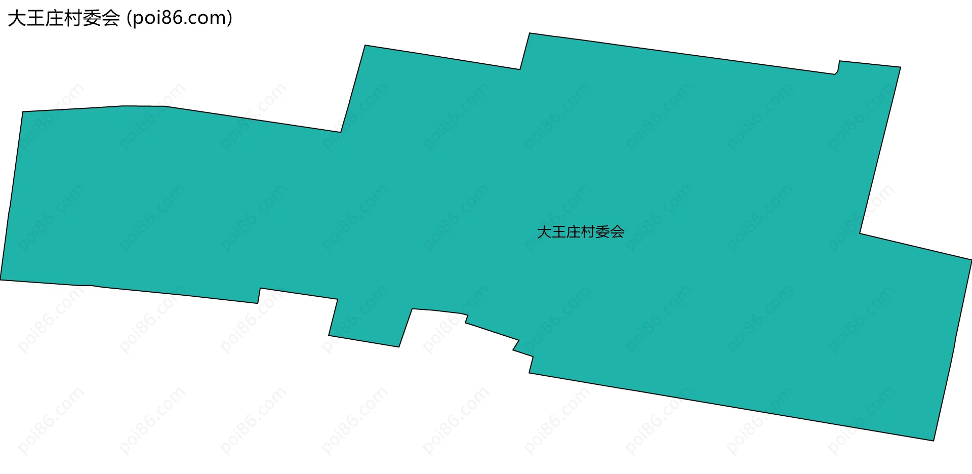大王庄村委会边界地图