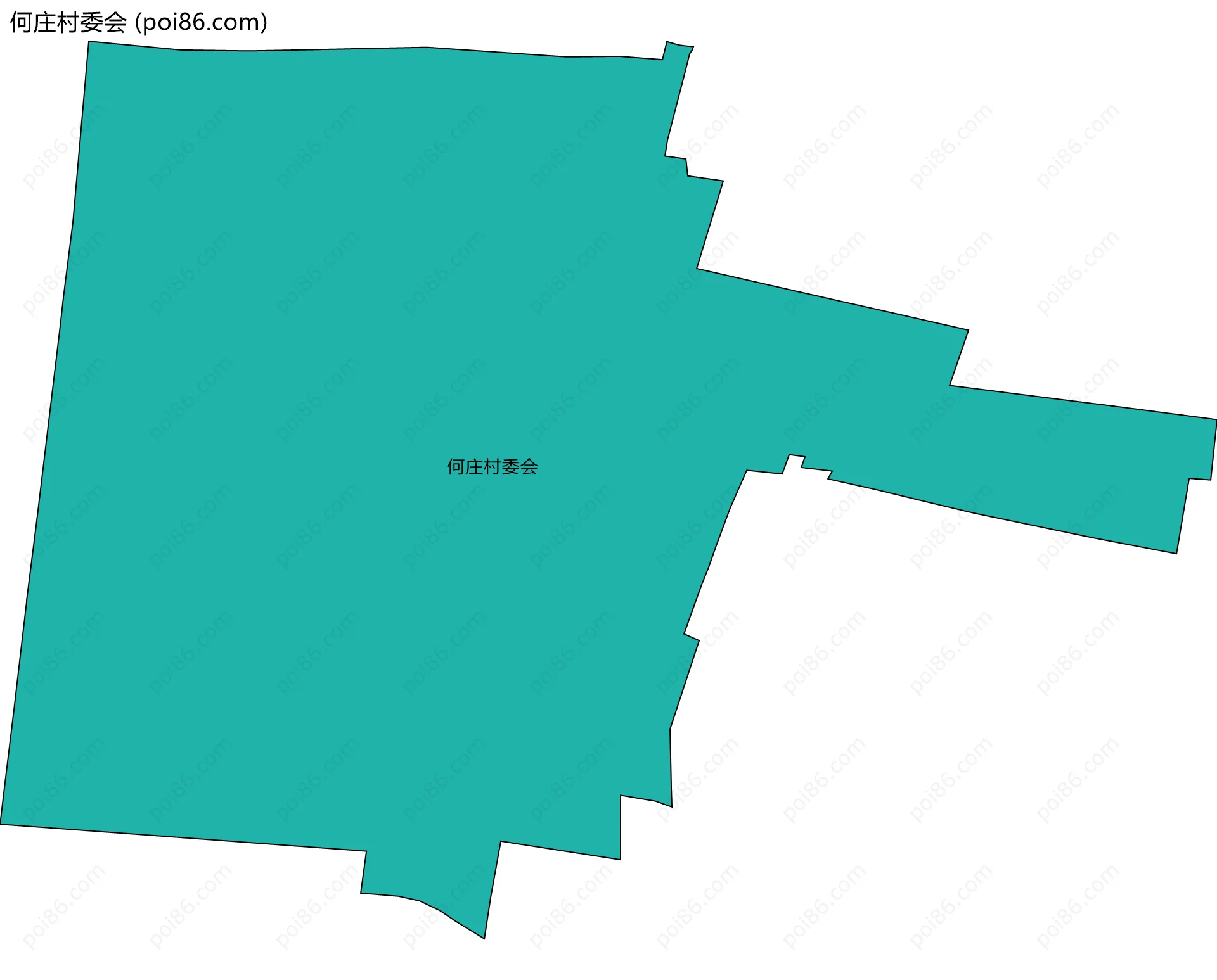 何庄村委会边界地图